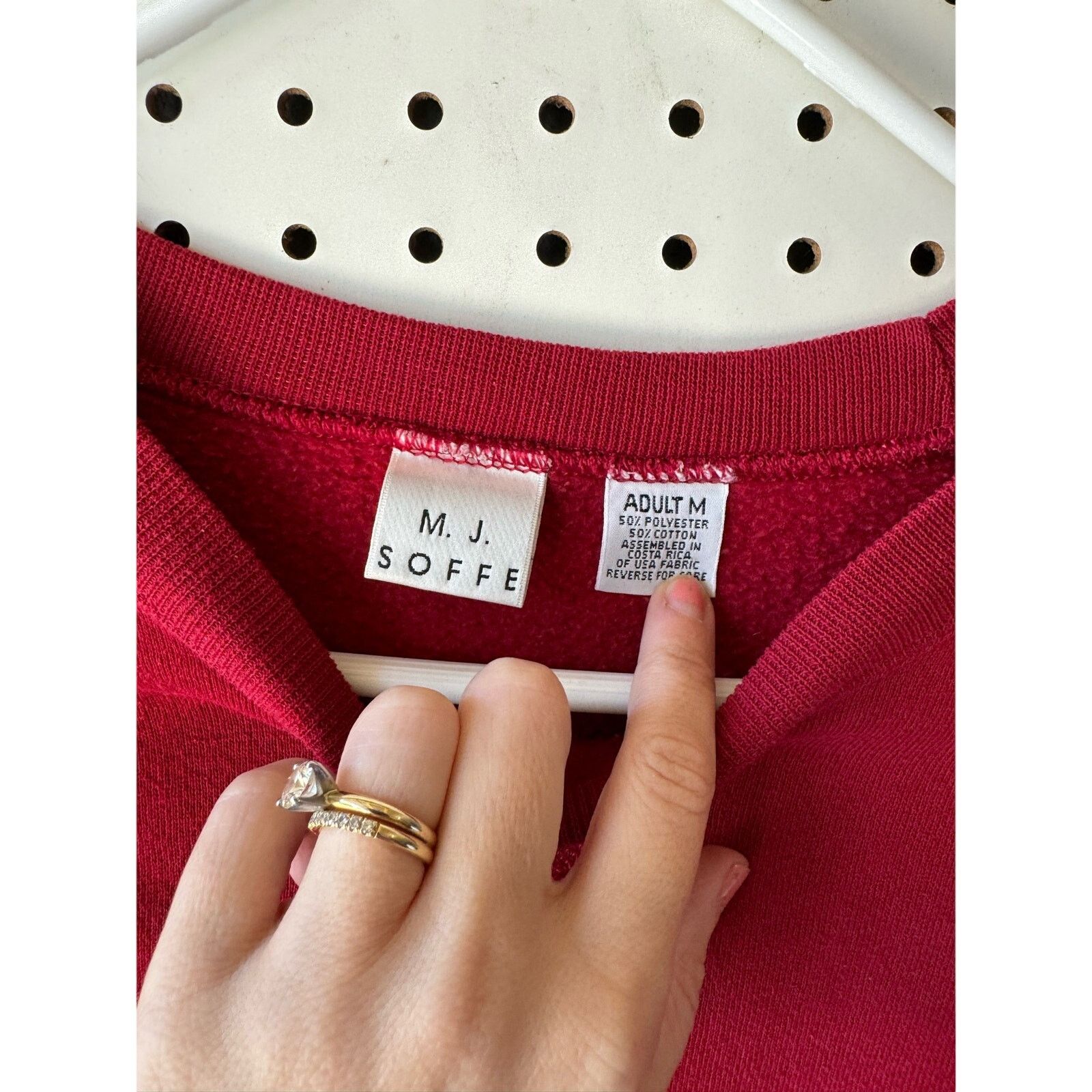 Vintage 80s Red Blank Solid Crewneck Sweatershirt M. J. Soffe M Size US M / EU 48-50 / 2 - 3 Thumbnail