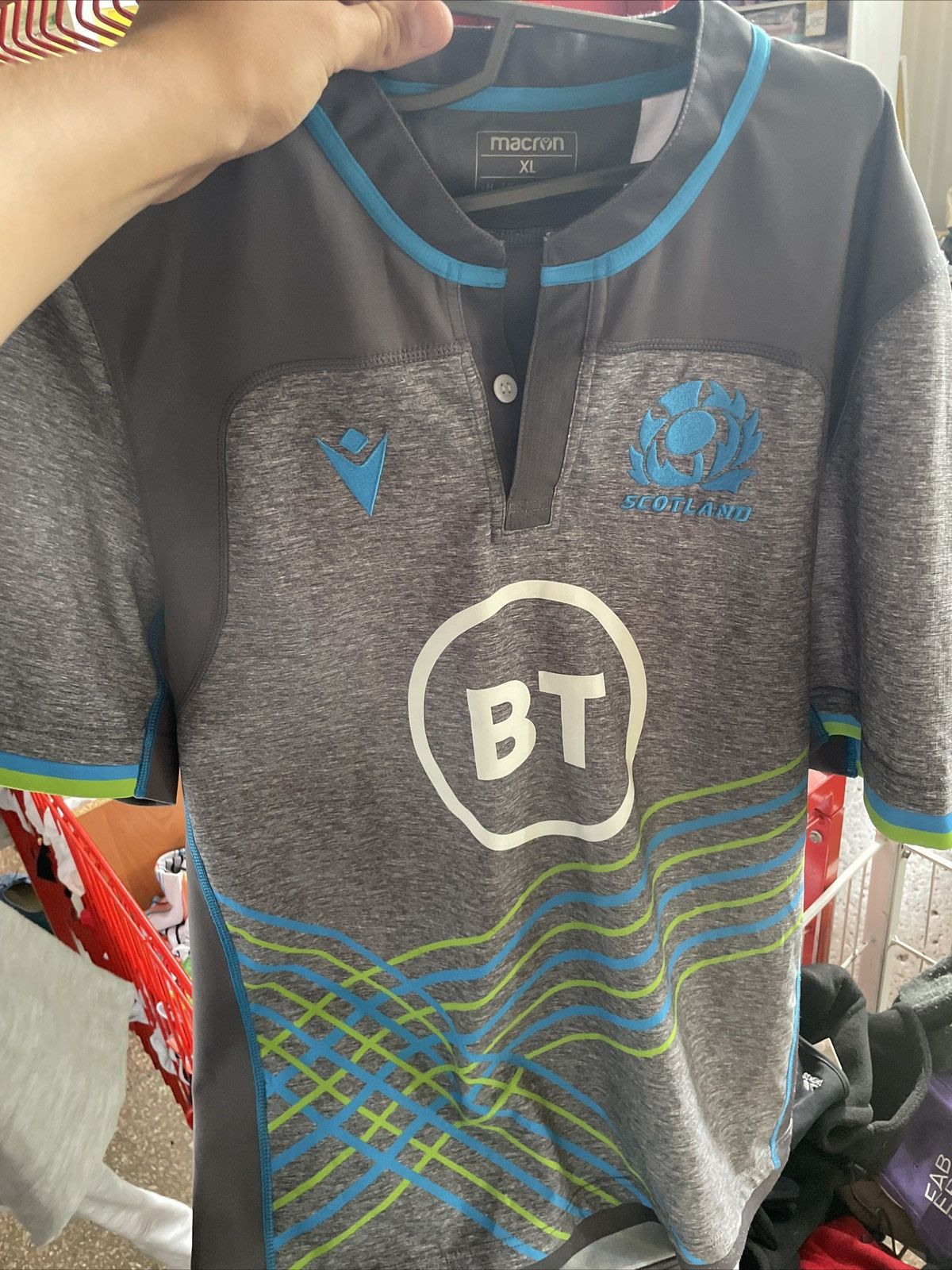 Macron Macron Scotland BT jersey tee shirt rugby New Zealand Size US L / EU 52-54 / 3 - 2 Thumbnail
