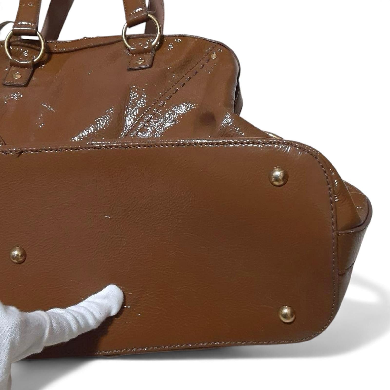 Other Saint Laurent - Brown Patent Leather Handbag Size ONE SIZE - 3 Thumbnail