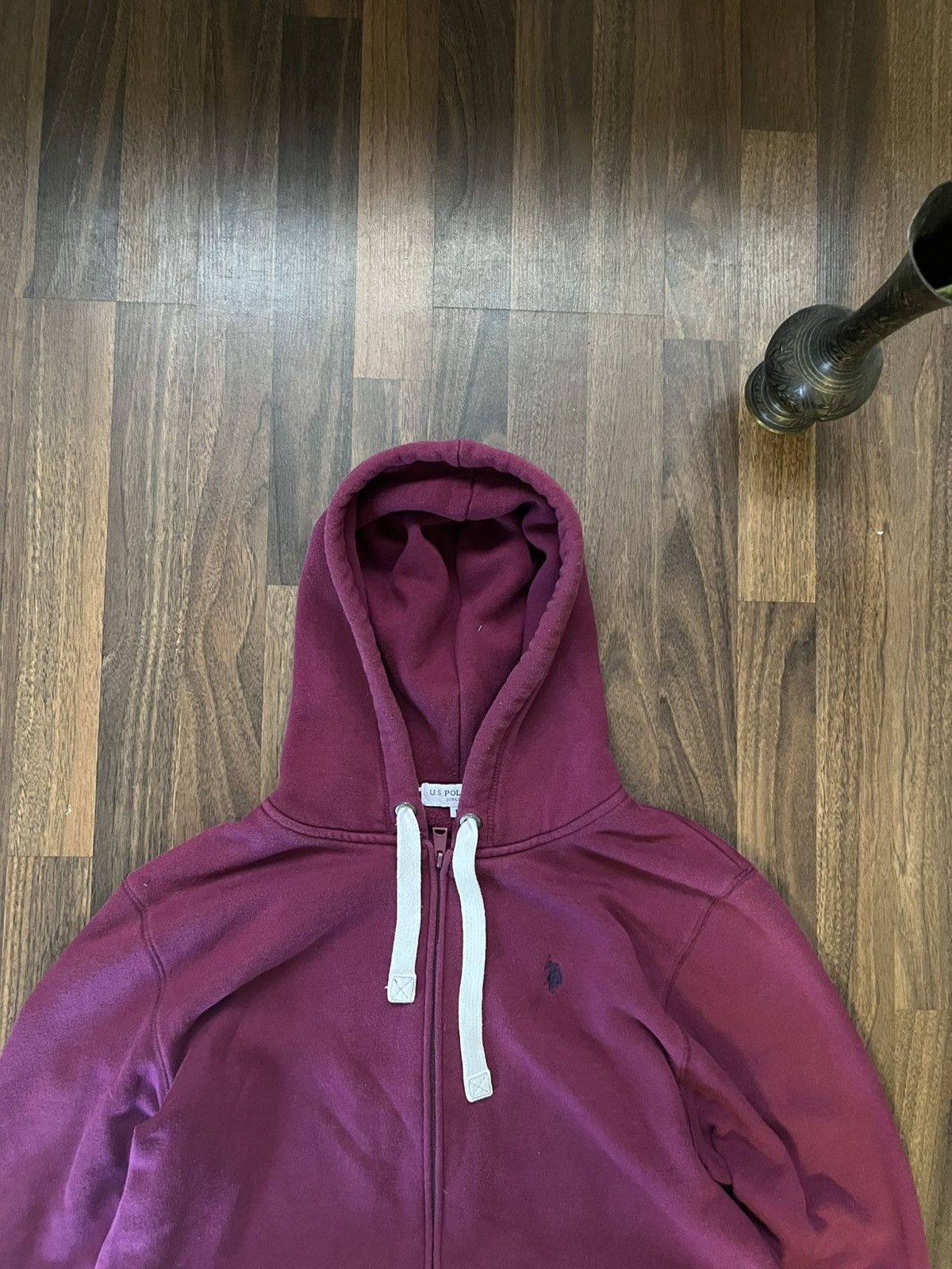 Polo Ralph Lauren × U.S. Polo Assn. Vintage Pomegranate Polo Zip Up Hoodie Size US M / EU 48-50 / 2 - 6 Thumbnail