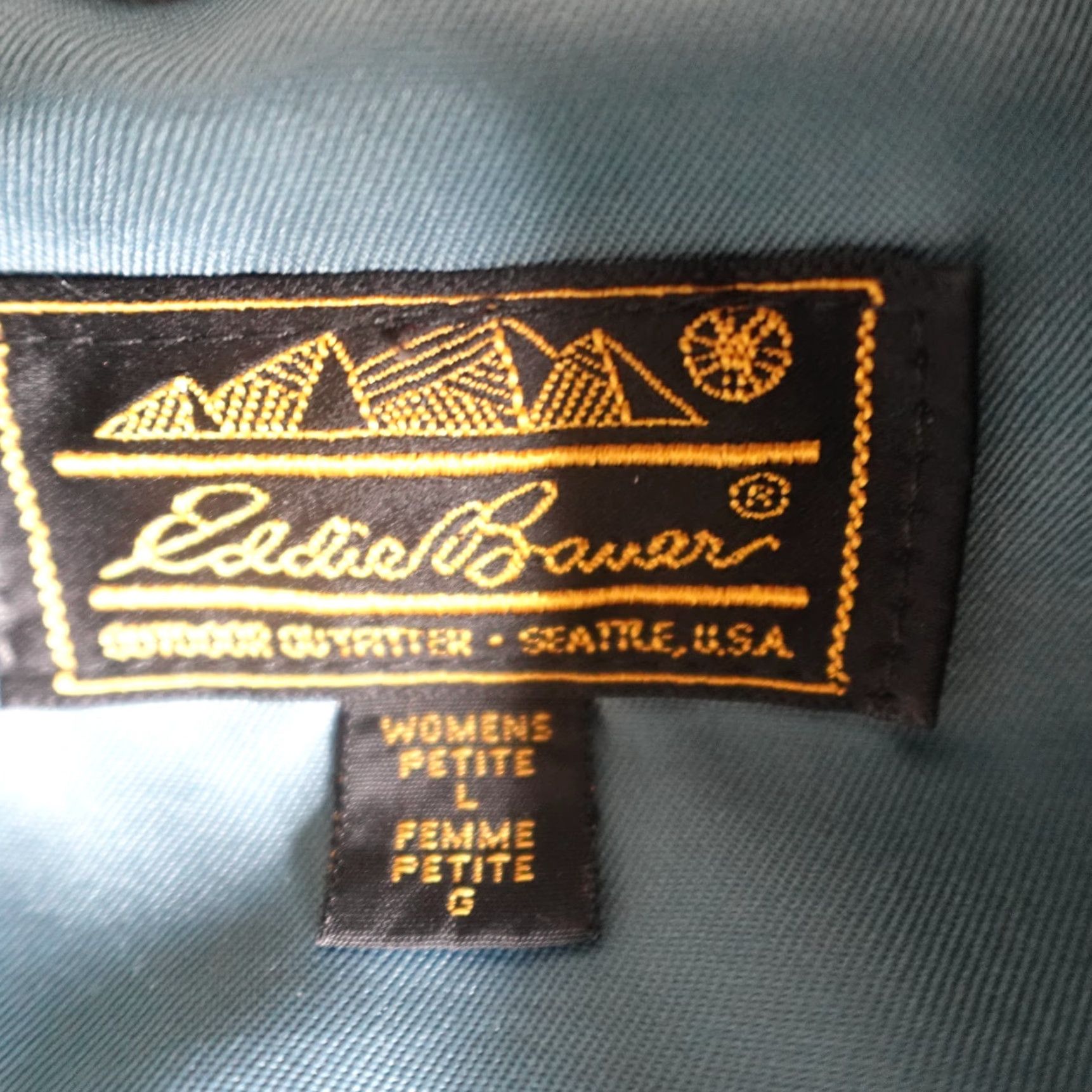 Eddie Bauer VINTAGE Eddie Bauer Womens Jacket XL Blue Wool Blend Shawl Toggle Geometric Aztec - Made in USA Size XL / US 12-14 / IT 48-50 - 2 Thumbnail