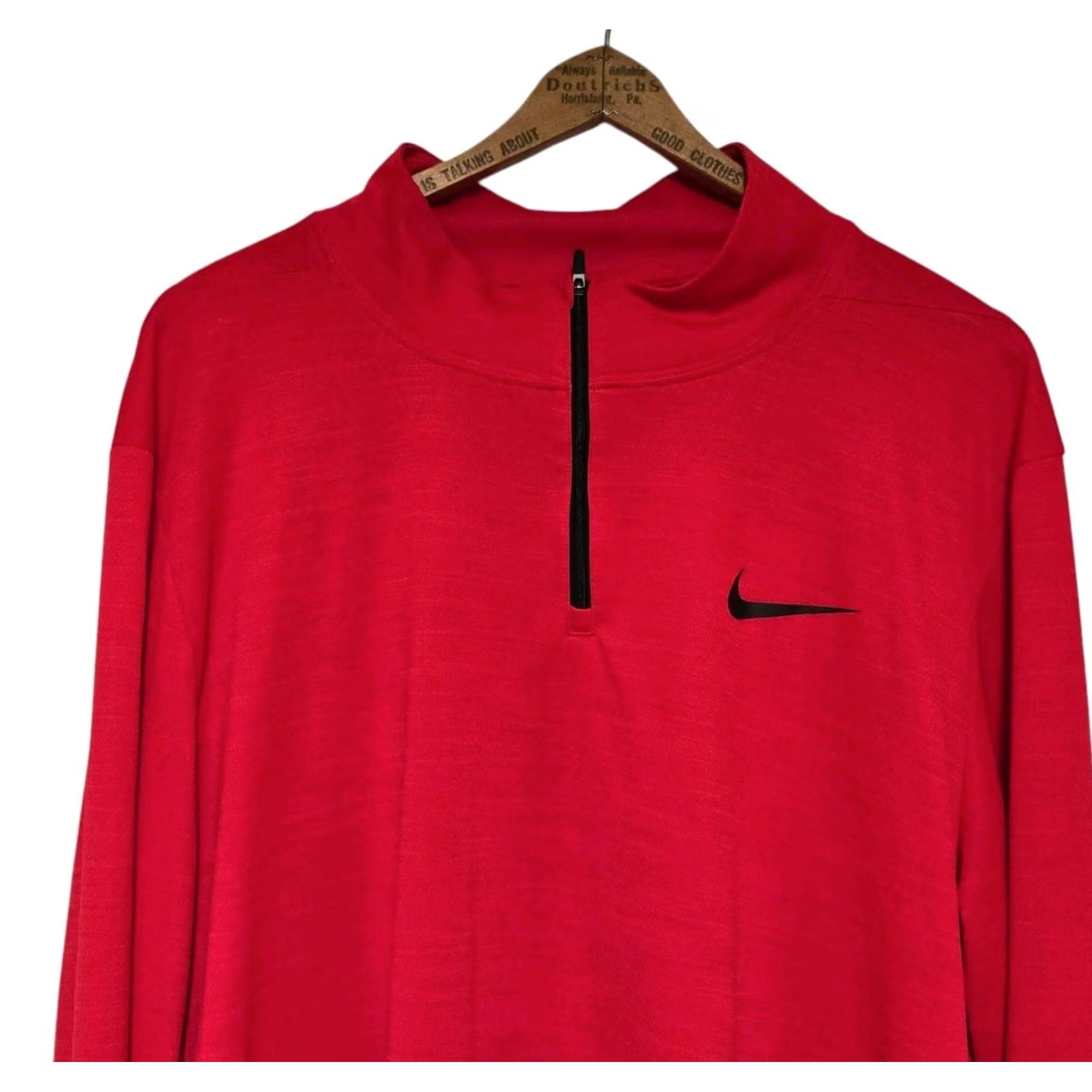 Nike Nike Training Shirt Mens Long Sleeve 1/4 Zip Pullover XL Red Size US XL / EU 56 / 4 - 2 Thumbnail