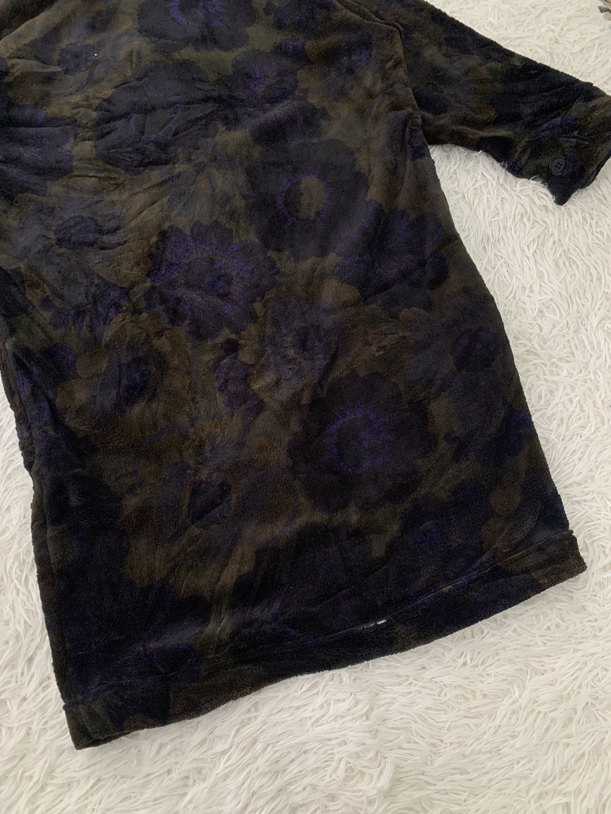 Yohji Yamamoto Cozy Flowers Art Y's For Living Fleece Long Coat Size US S / EU 44-46 / 1 - 8 Thumbnail