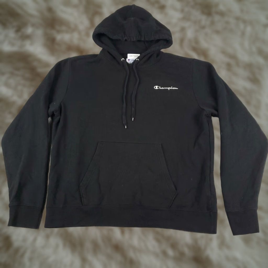 Champion Champion Hoodie Mens Large Black Pullover Sweatshirt Mock Neck Size US L / EU 52-54 / 3 - 1 Thumbnail
