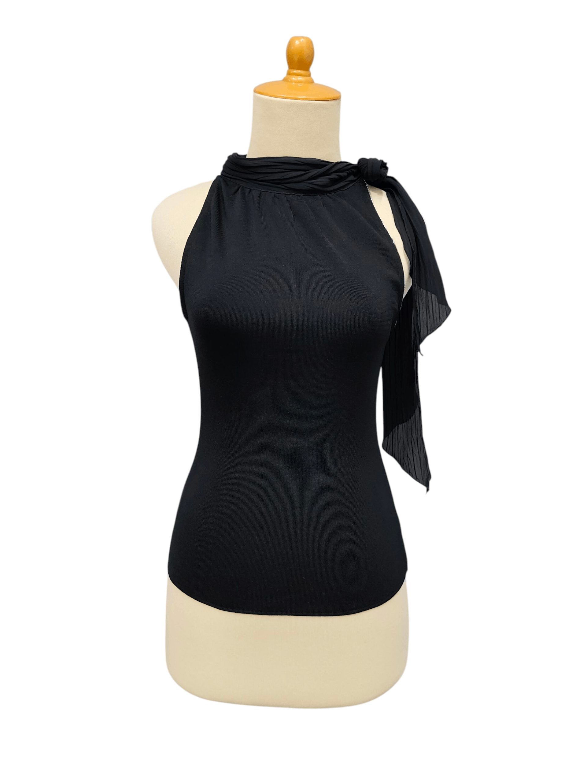 Japanese Brand C de C- Scarf Neck Grunge Glam Halter Rib Knit Top Size M / US 6-8 / IT 42-44 - 1 Thumbnail
