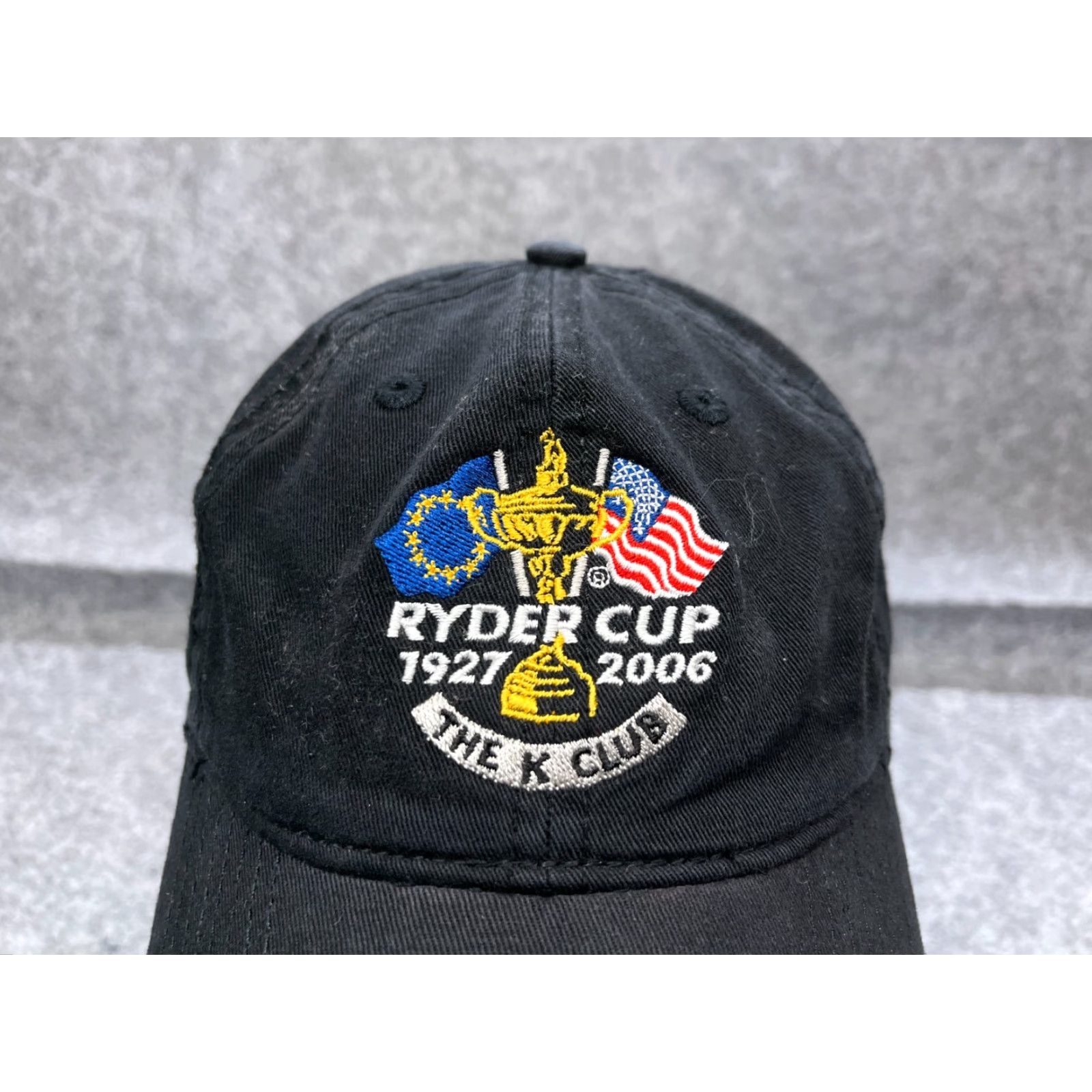 Vintage Ashworth The K Club Hat Cap Strap Back Adult Black Cotton Embroidered Golfer Size ONE SIZE - 2 Thumbnail