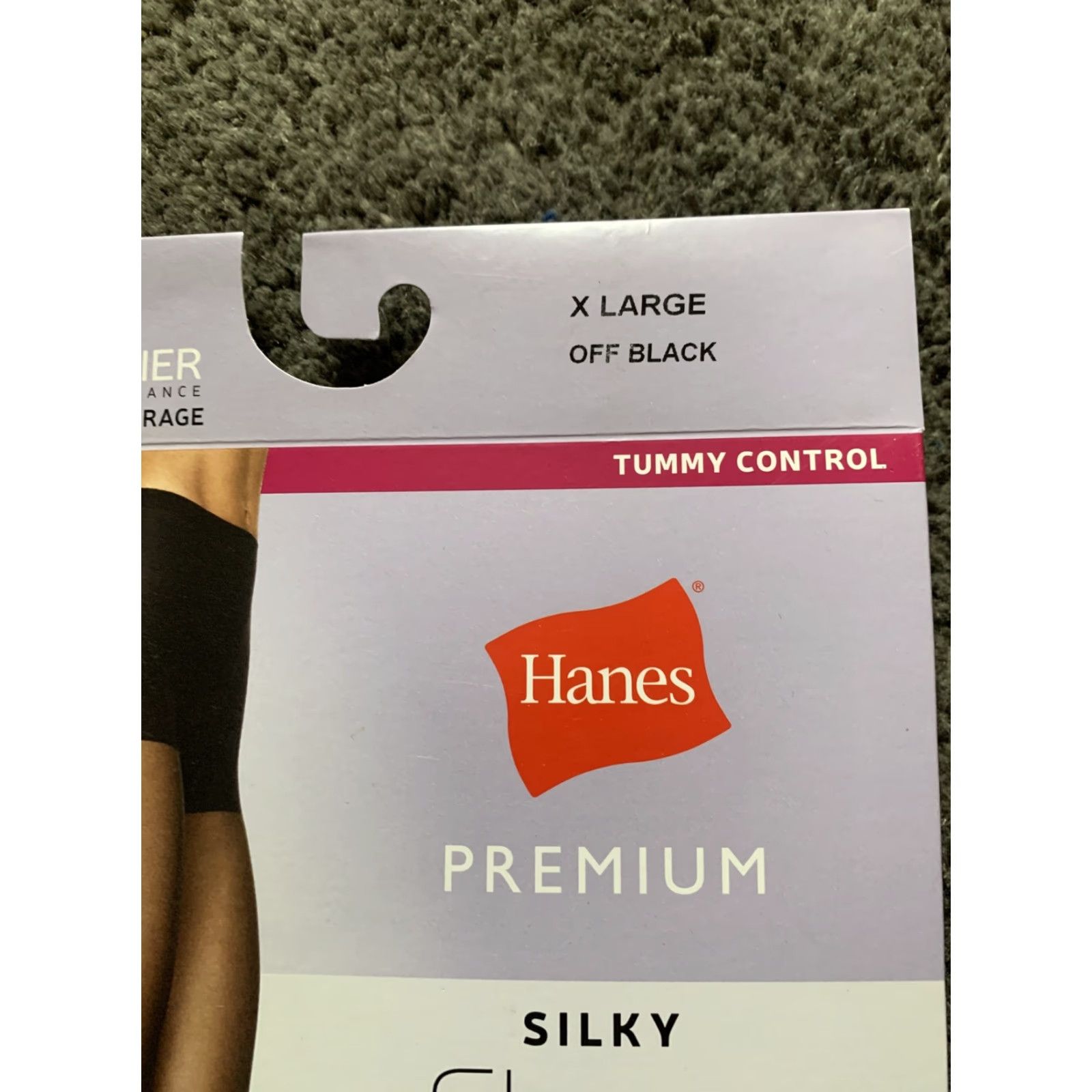 Hanes NWT Hanes Premium Silky Lighter Coverage Tummy Control Sheer Tights Off Black XL Women Hanes Tights Sheer 20 Denier Tagless Size ONE SIZE - 2 Thumbnail