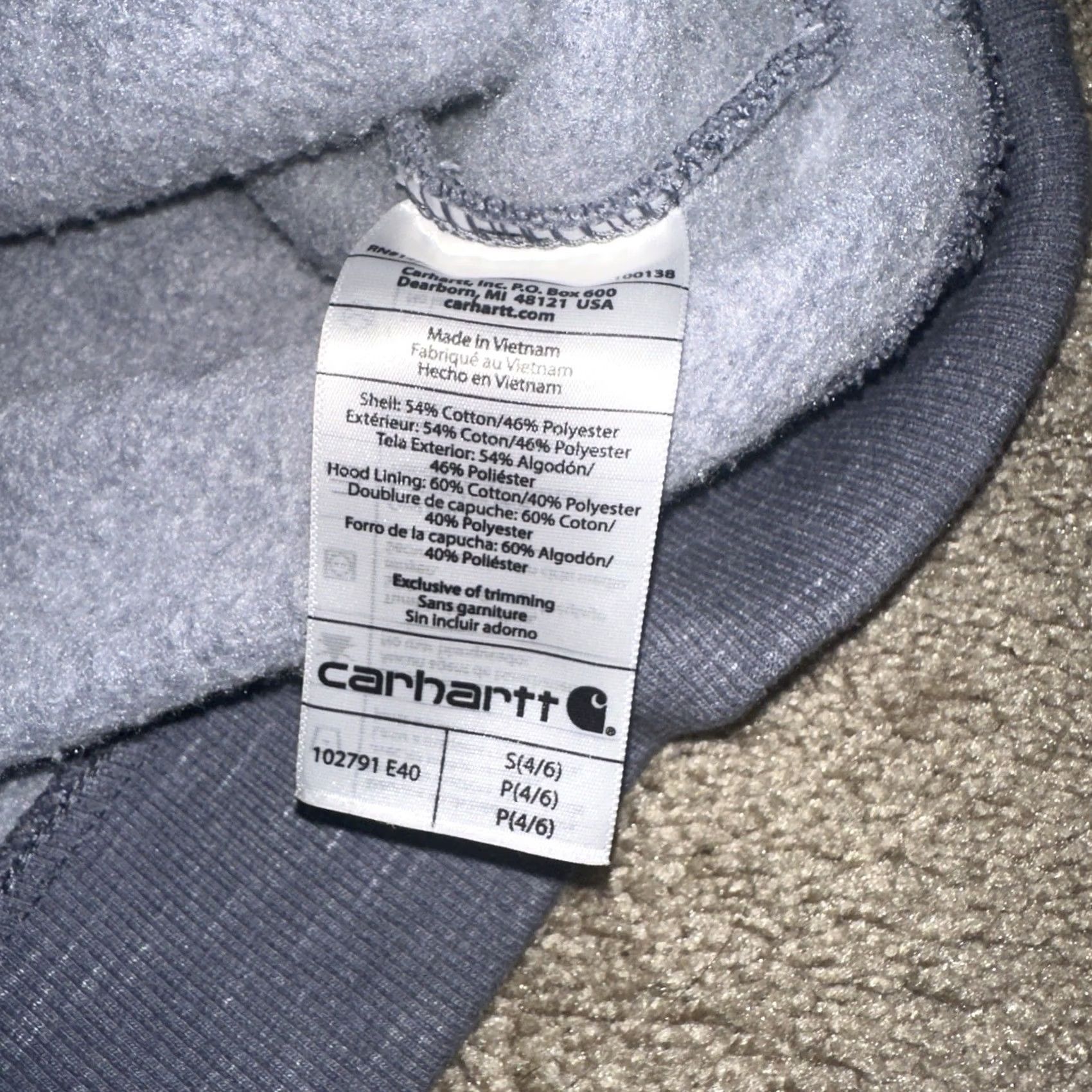 Carhartt Carhartt Hoodie Womens Small Pullover Clarksburg Relaxed Fit 102791 E40 Blue Size S / US 4 / IT 40 - 4 Thumbnail