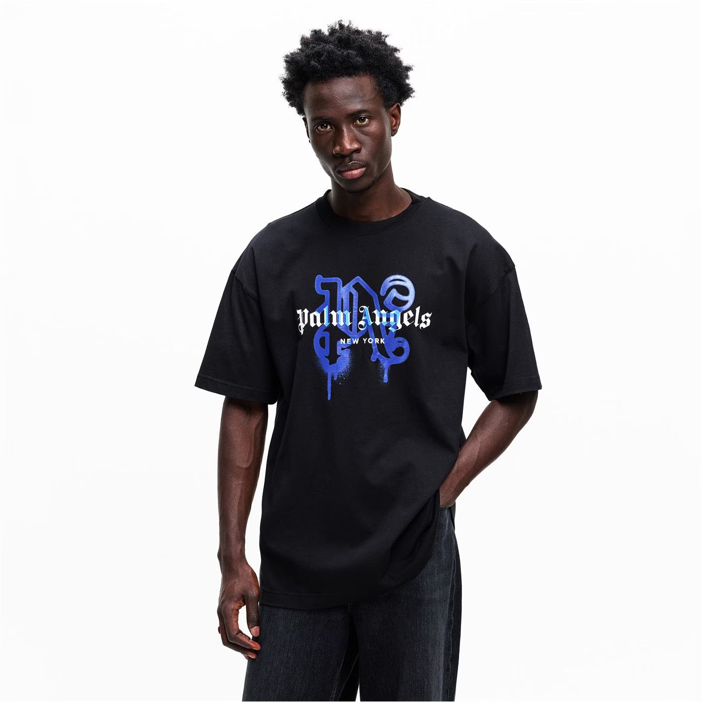 Palm Angels o1g2r1mq0426 Ny Mono T-Shirt in Black Size US XS / EU 42 / 0 - 3 Thumbnail