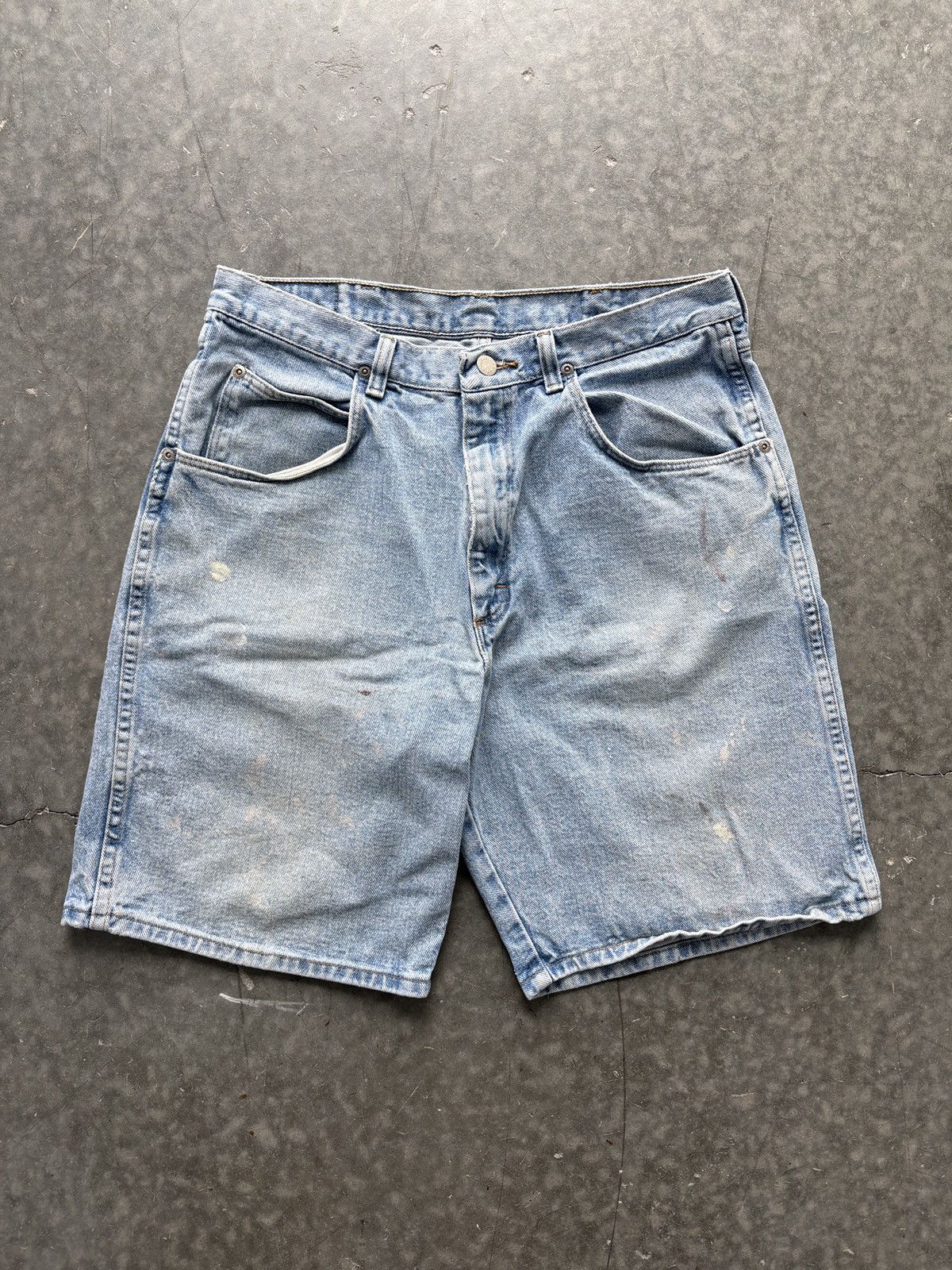 Wrangler Vintage Y2K Wrangler Jean Shorts Distressed Painter Size US 34 / EU 50 - 1 Thumbnail