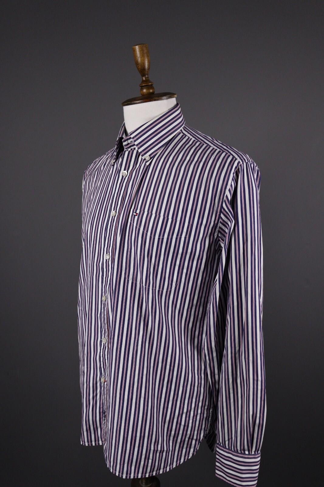 Tommy Hilfiger Tommy Hilfiger 80's Two Ply Multicolor Stripe Shirt L Size US L / EU 52-54 / 3 - 5 Thumbnail