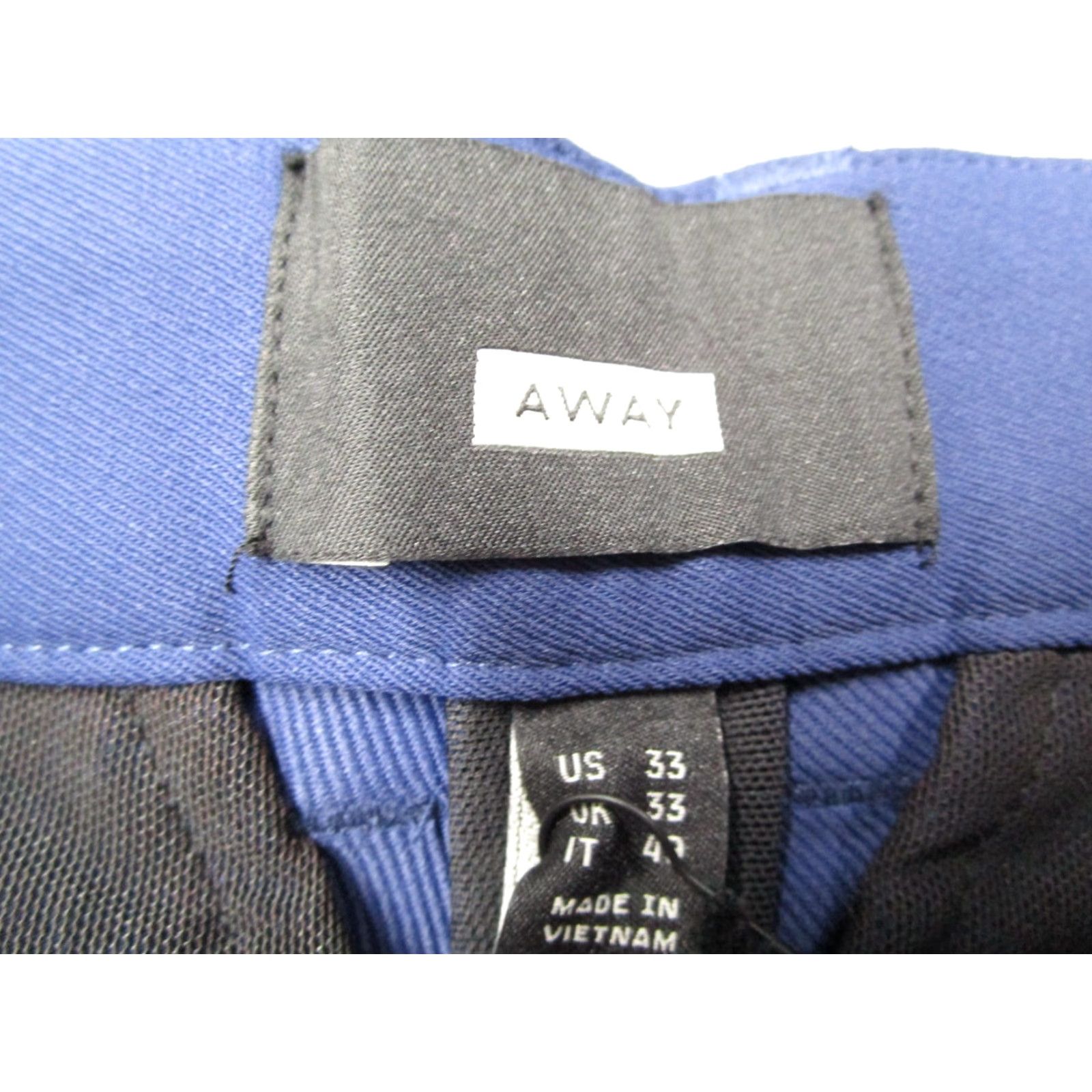 Vintage AWAY Chino Pants Men's 34 Blue Slim Fit Travel Work 34x31 Size US 34 / EU 50 - 3 Thumbnail