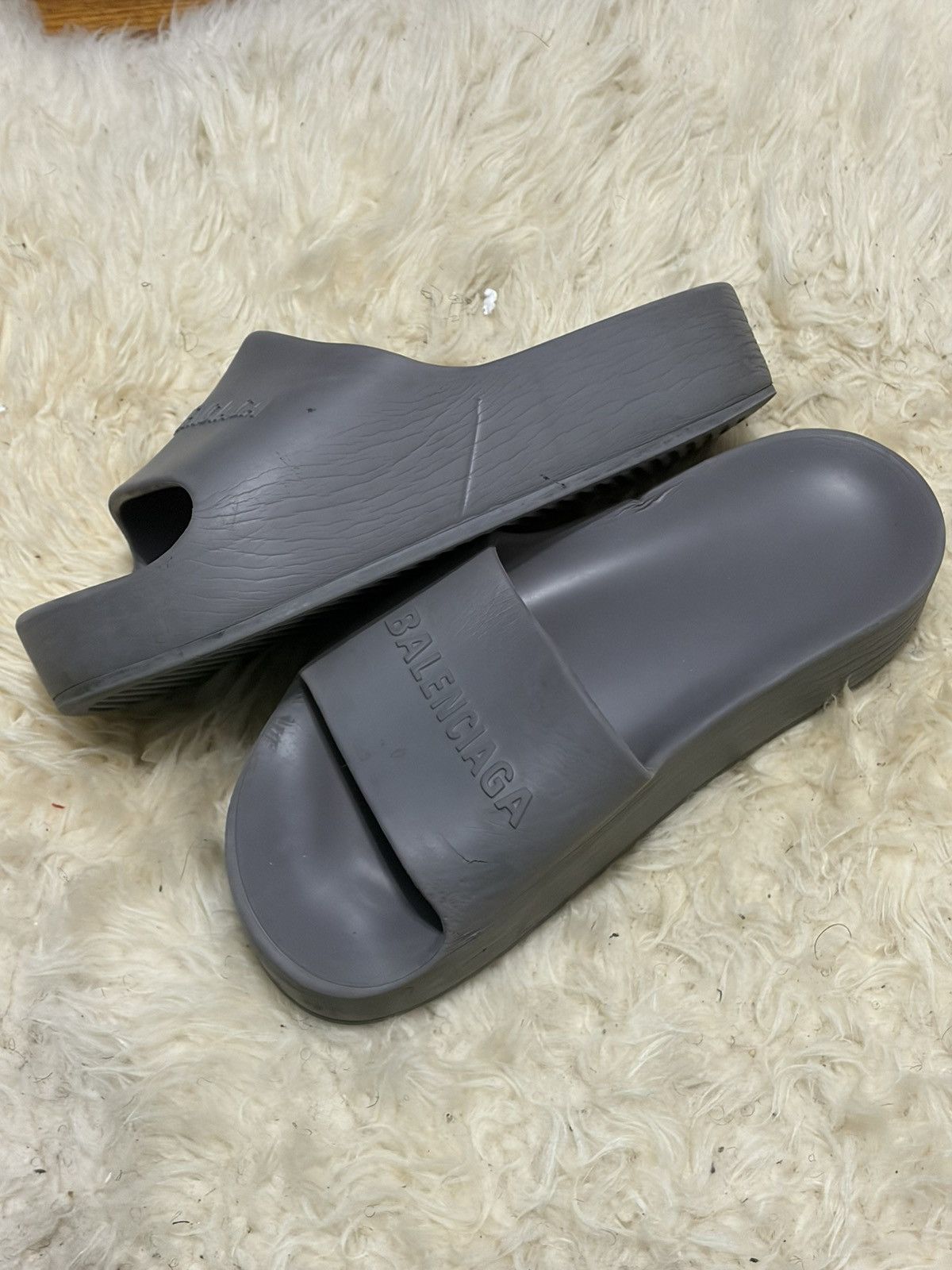 Balenciaga Balenciaga Logo Platform Slides Size US 10 / IT 40 - 10 Thumbnail