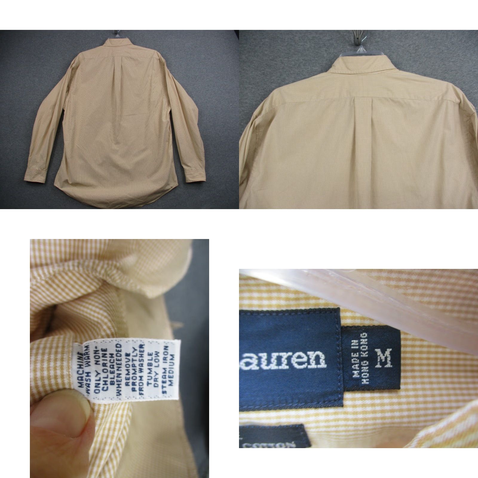 Polo Ralph Lauren VINTAGE Polo Ralph Lauren Blake Shirt Men Beige Plaid Gingham Brown Pony XL Size US XL / EU 56 / 4 - 8 Thumbnail