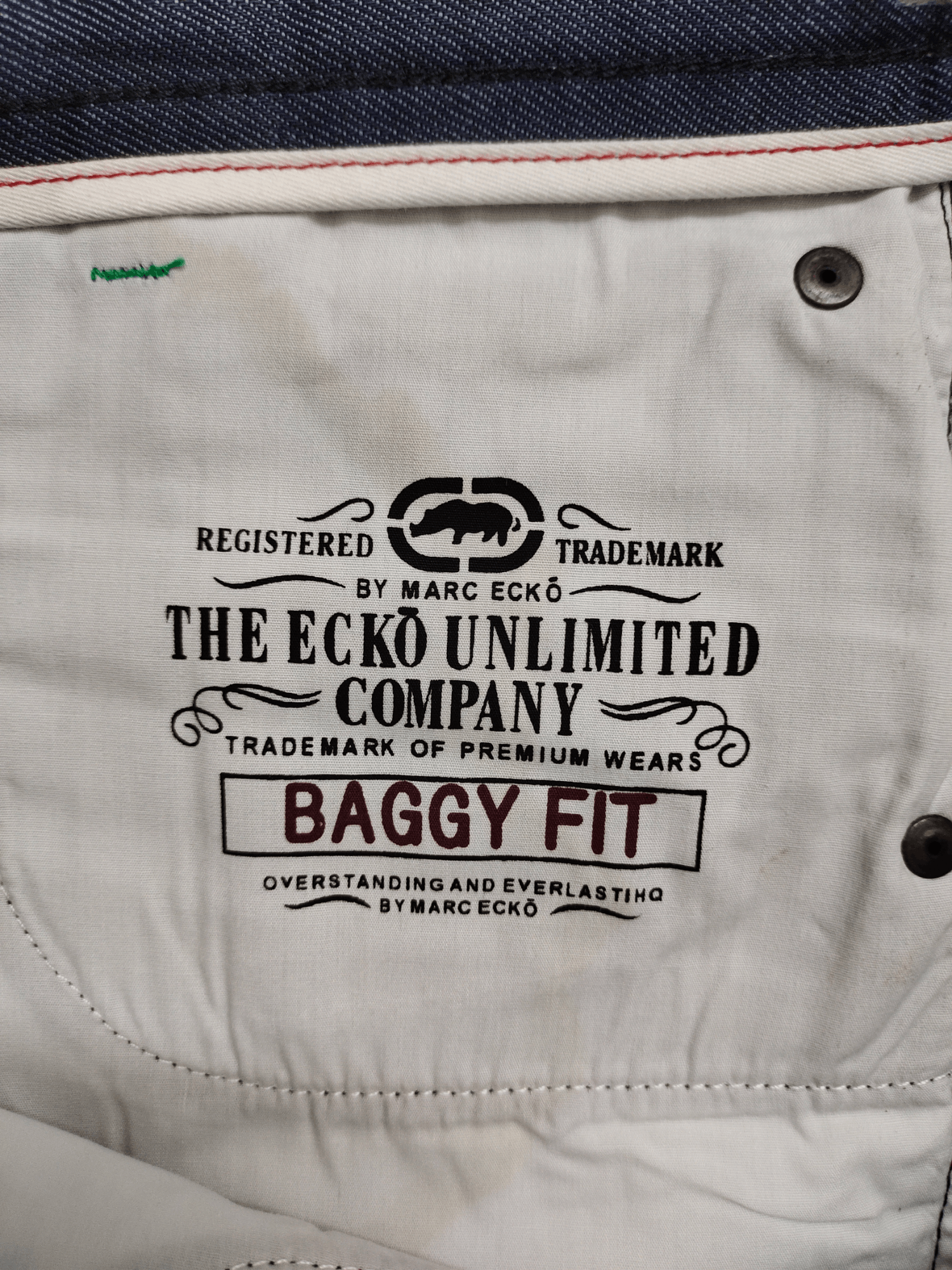 Ecko Unltd. Vintage Y2k Ecko Big Logo Rhino Graffiti Print Baggy Jeans Size US 29 - 19 Thumbnail