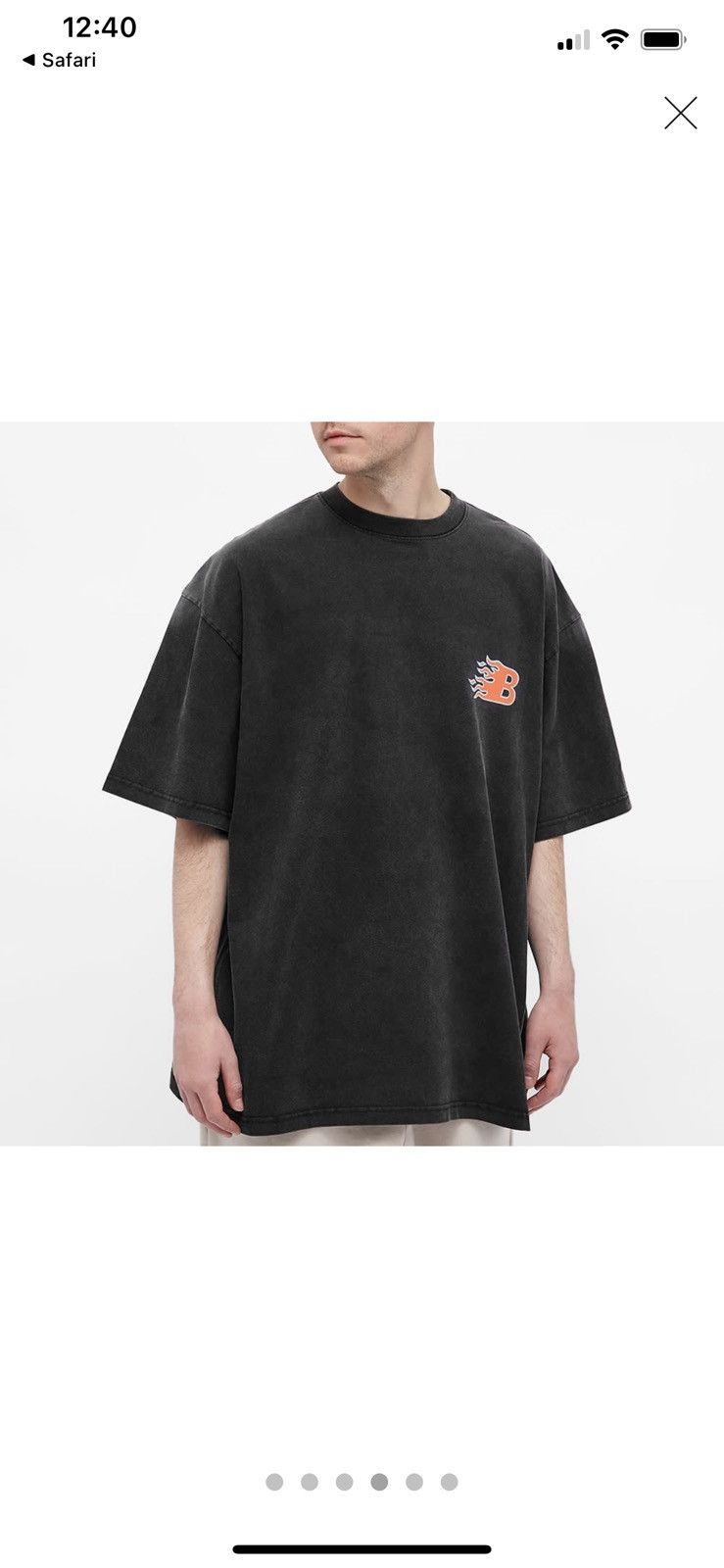 Balenciaga Balenciaga reversible flaming B tee Size US L / EU 52-54 / 3 - 6 Thumbnail