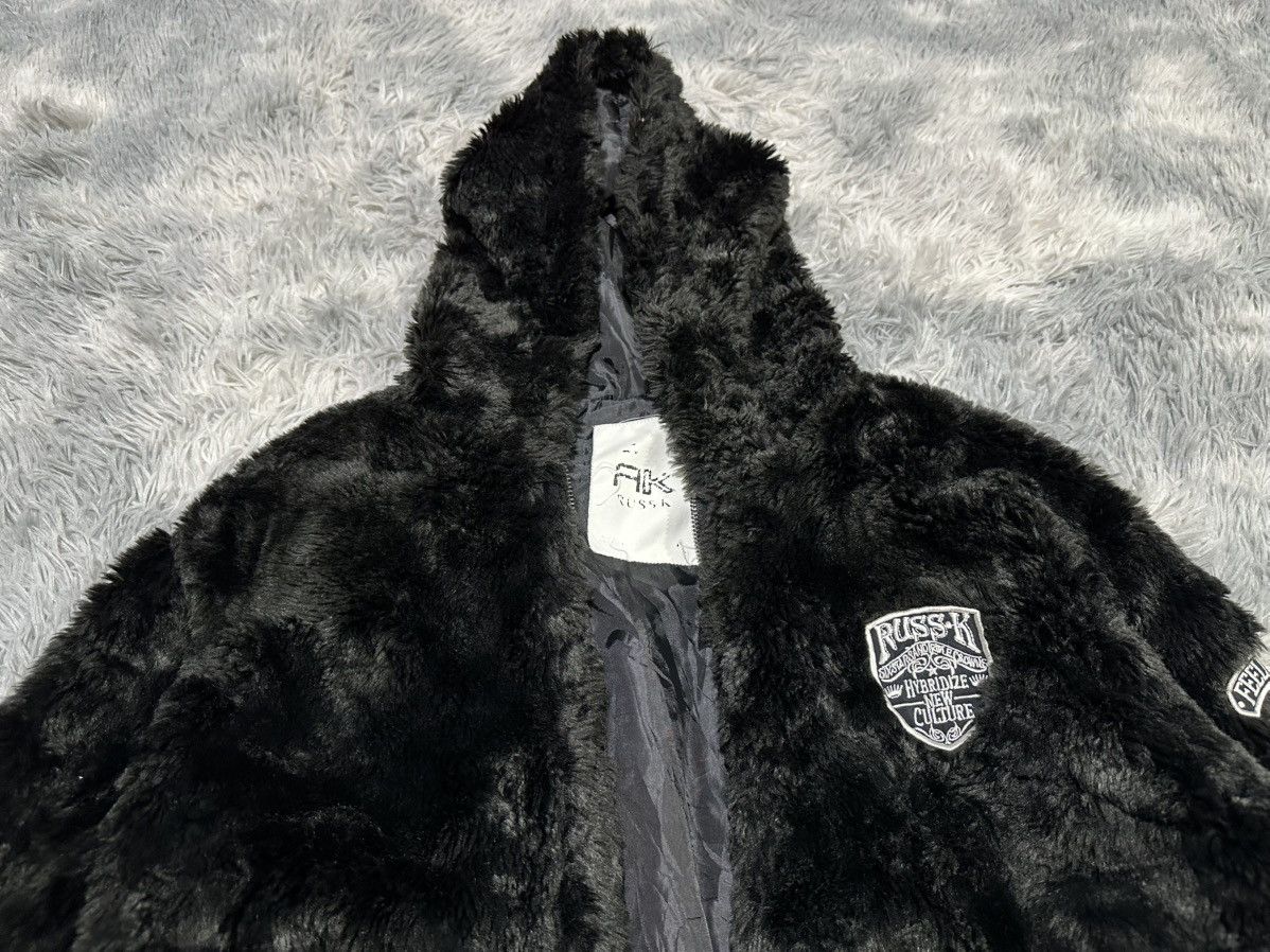 Japanese Brand 🔥Sick Y2K Russ K Fur Hoodie Zipper Vkei Goth Punk Size US L / EU 52-54 / 3 - 3 Thumbnail