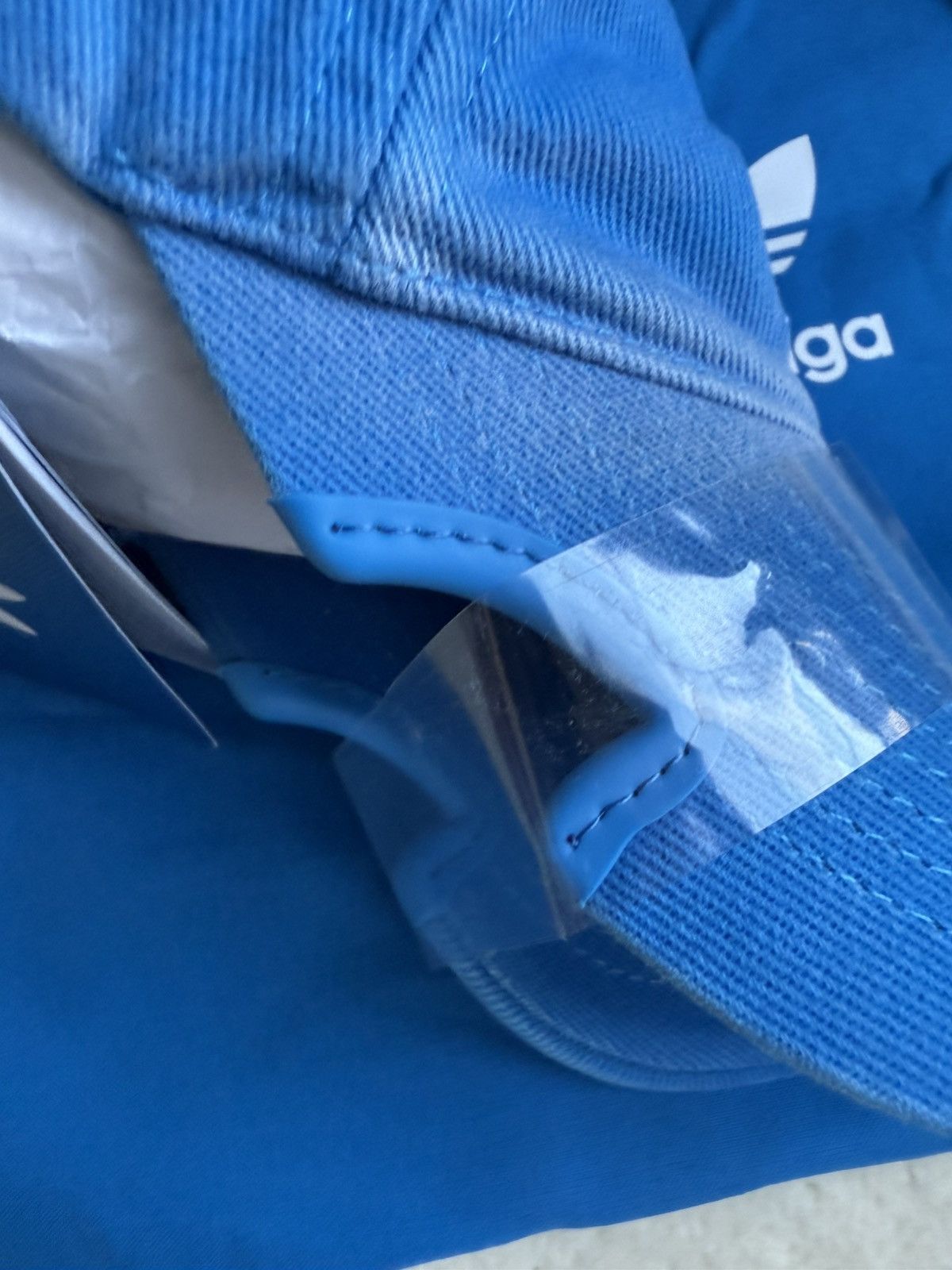 Adidas × Balenciaga Balenciaga x Adidas x Demna grail logo blue distressed cap Size ONE SIZE - 5 Thumbnail