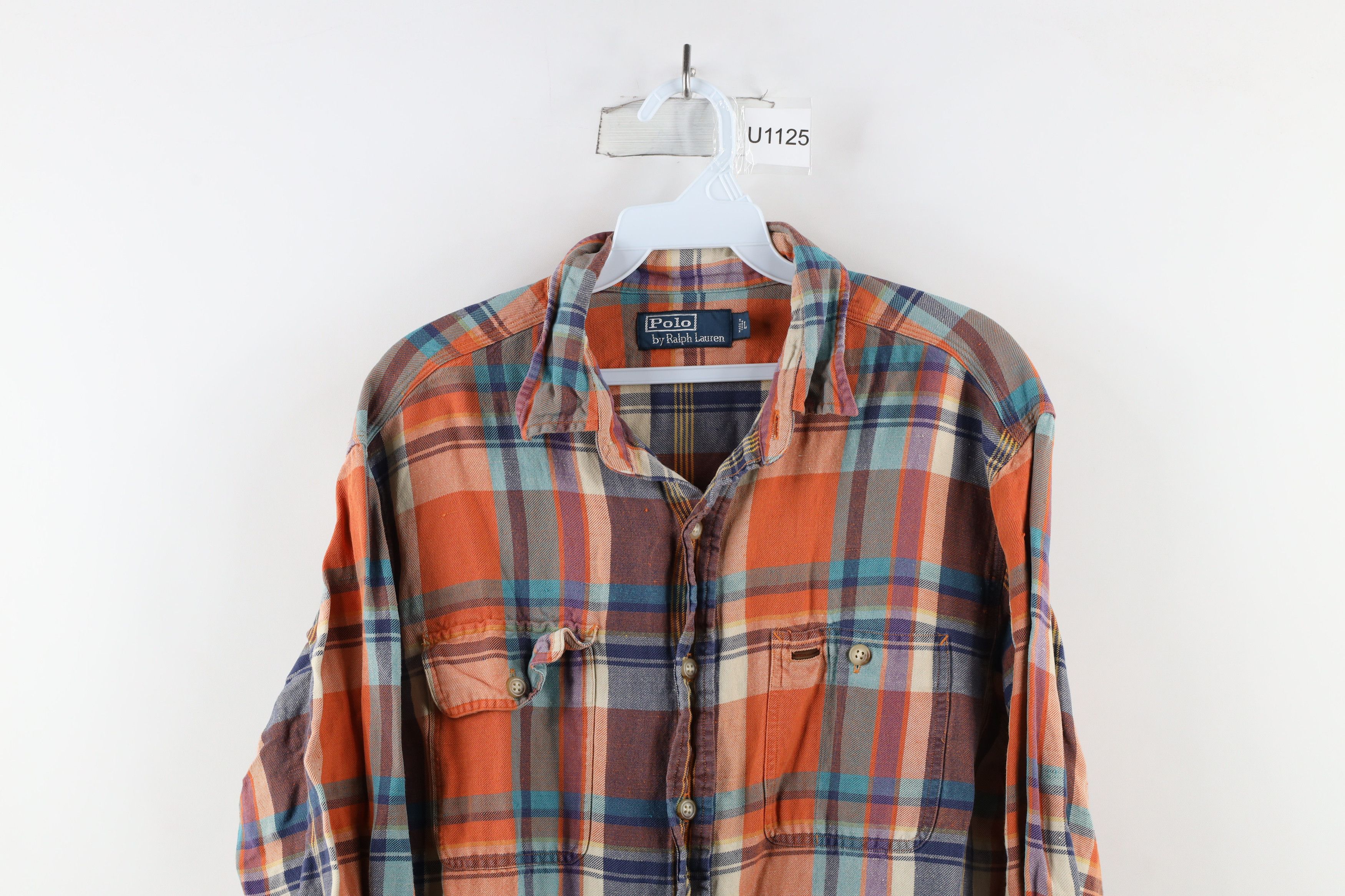 Polo Ralph Lauren Vintage 90s Ralph Lauren Madras Plaid Flannel Button Shirt Size US L / EU 52-54 / 3 - 2 Thumbnail