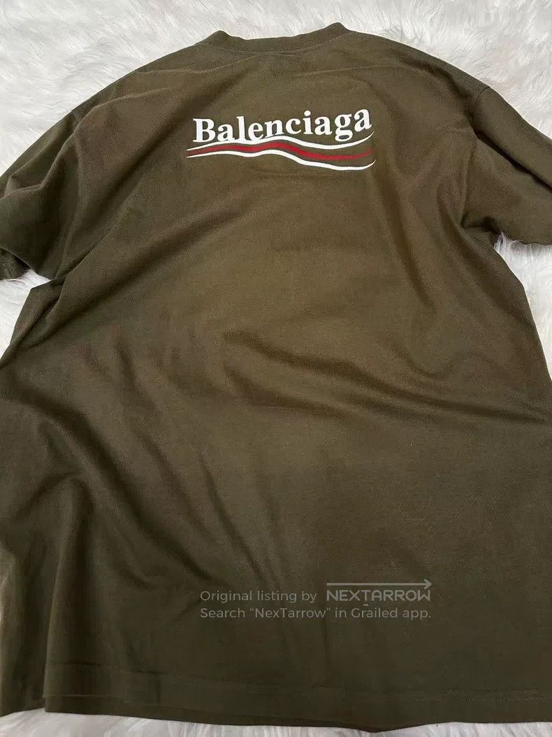 Balenciaga Balenciaga Military green Coke embroidered short-sleeve, s Size US M / EU 48-50 / 2 - 2 Thumbnail