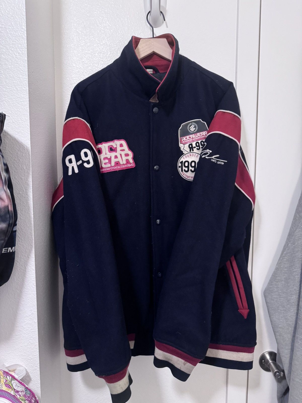 Rocawear *RARE* 90S X Y2K ROCAWEAR VARSITY LETTERMAN JACKET Size US XL / EU 56 / 4 - 1 Thumbnail