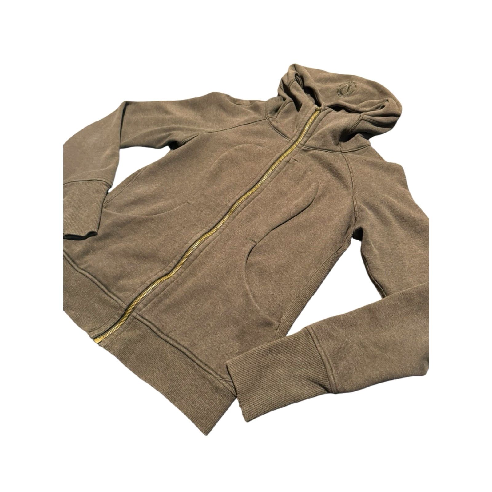 Lululemon Lululemon Scuba Hoodie Womens Distressed Gray Fabric Full Zip Embroidered Sz 6 Size M / US 6-8 / IT 42-44 - 4 Thumbnail