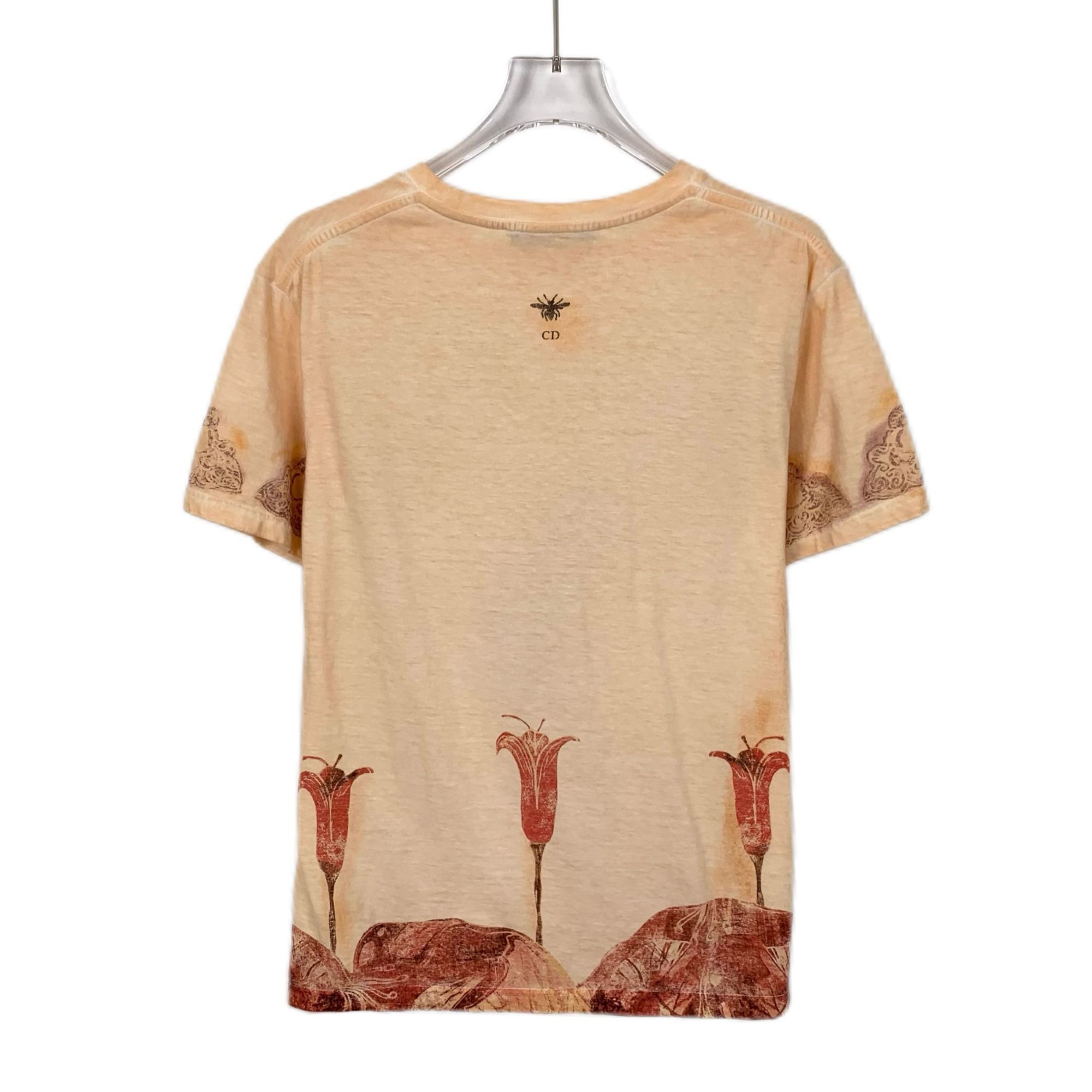 Christian Dior Monsieur Christian Dior Yellow Graphic Print Cotton Crew Neck Short S Size S / US 4 / IT 40 - 8 Thumbnail