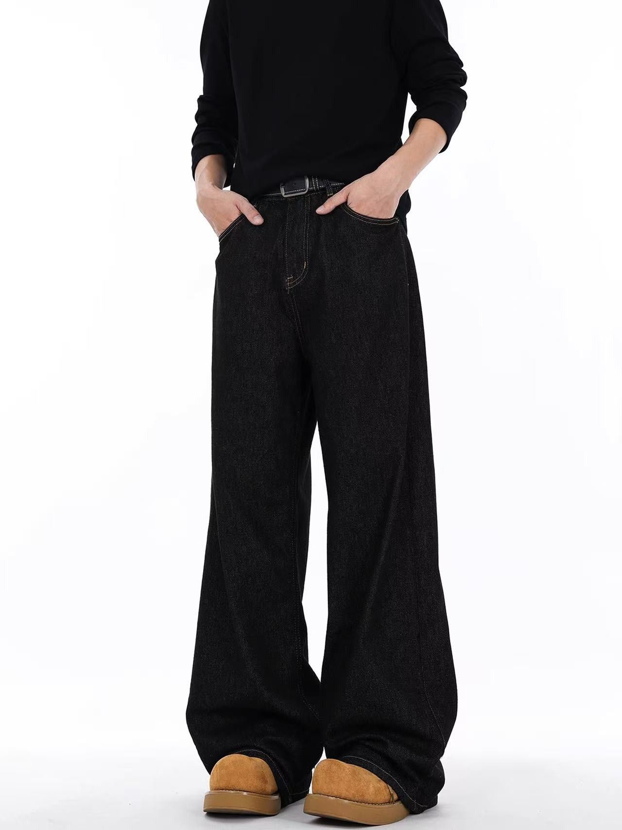 Jean American retro men's loose straight cleanfit wide-leg jeans Size US 32 / EU 48 - 2 Thumbnail