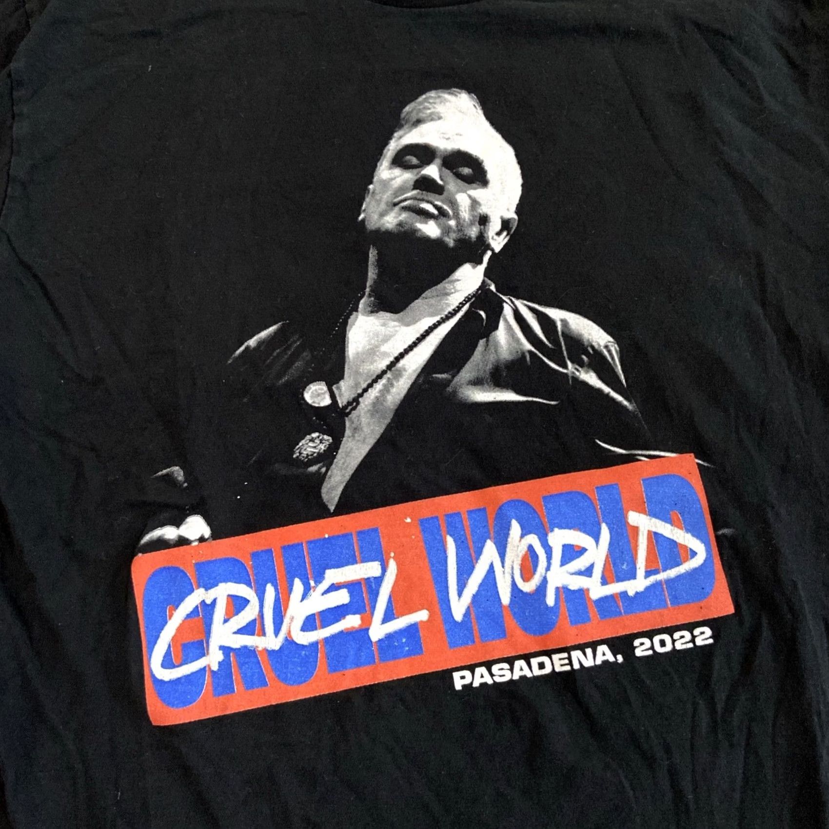 Vintage Cruel World T-Shirt Mens L Black Crew Neck Short Sleeve Graphic Print Vintage No Size US L / EU 52-54 / 3 - 2 Thumbnail
