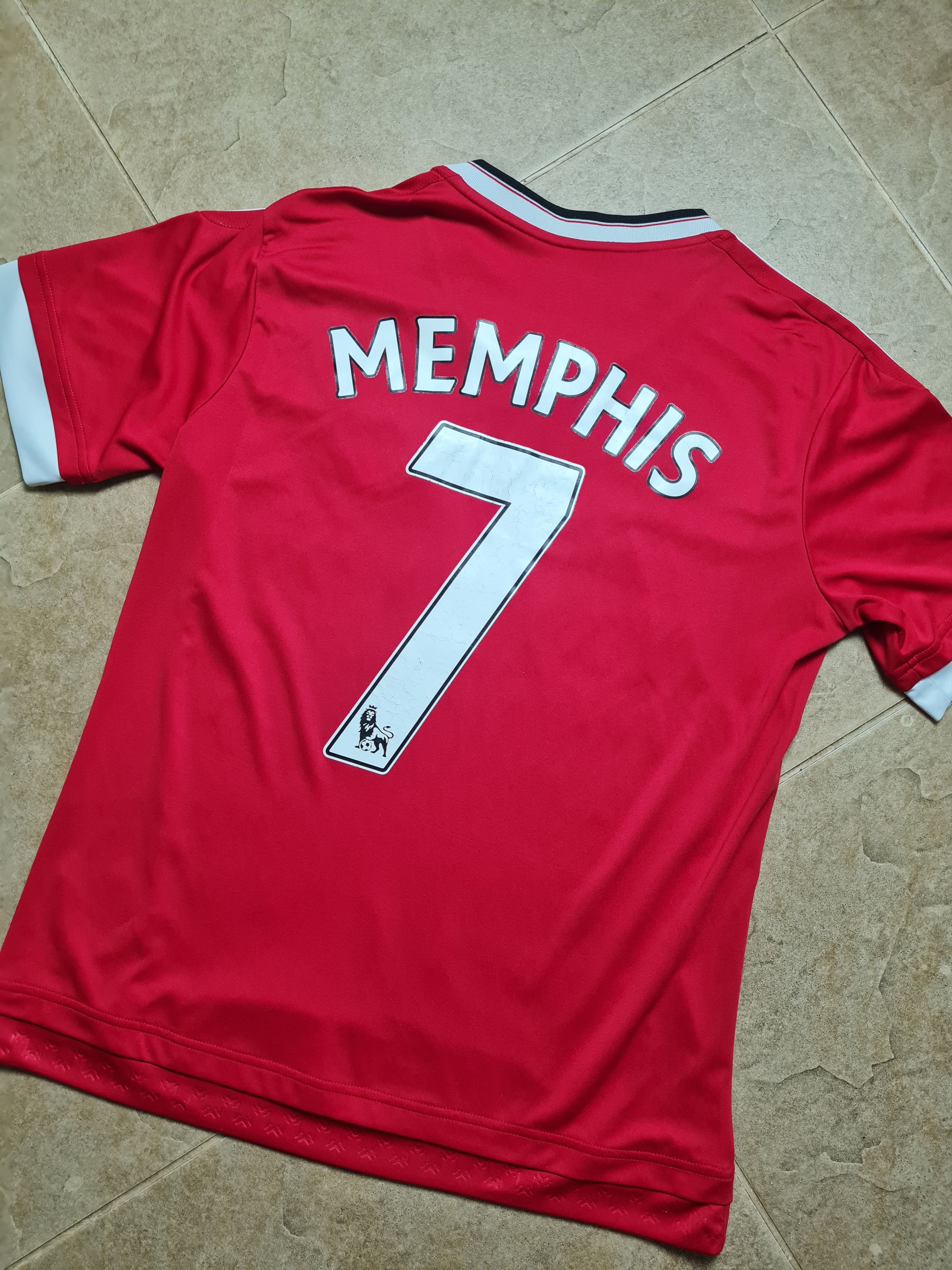 Adidas Manchester United15/16 Home Soccer Shirt Adidas #7 MEMPHIS Size US S / EU 44-46 / 1 - 15 Thumbnail