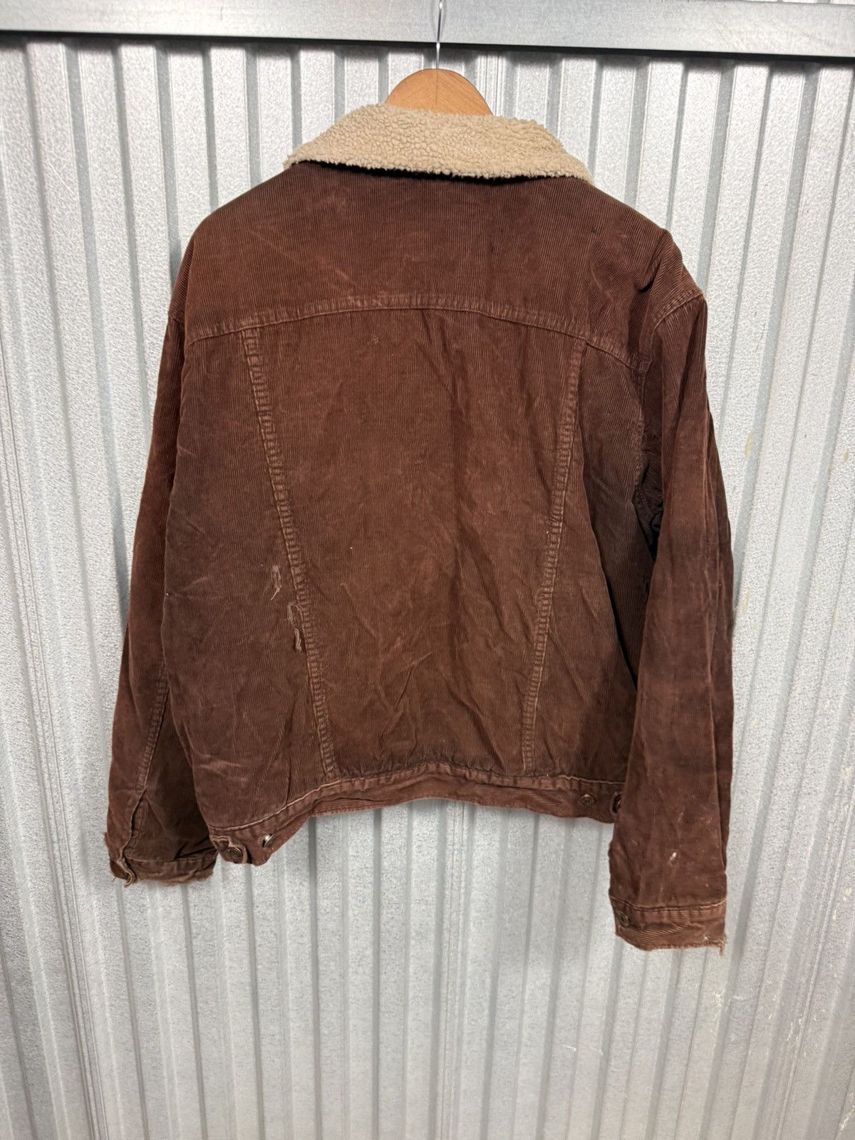 Levi's 90s Vintage Levis Mocha Distressed corduroy Cowboy Jacket Size US L / EU 52-54 / 3 - 12 Thumbnail