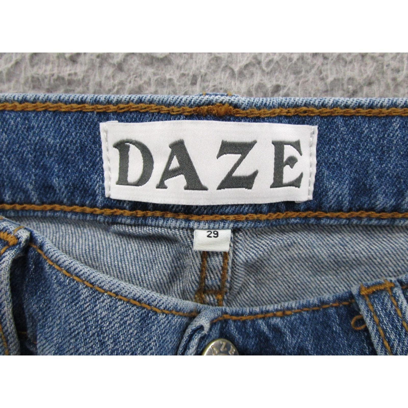 Denime Daze Jeans Women’s Blue Distressed Denim Jeans Size 29 Stretch Cotton Organic Size 29" - 4 Thumbnail