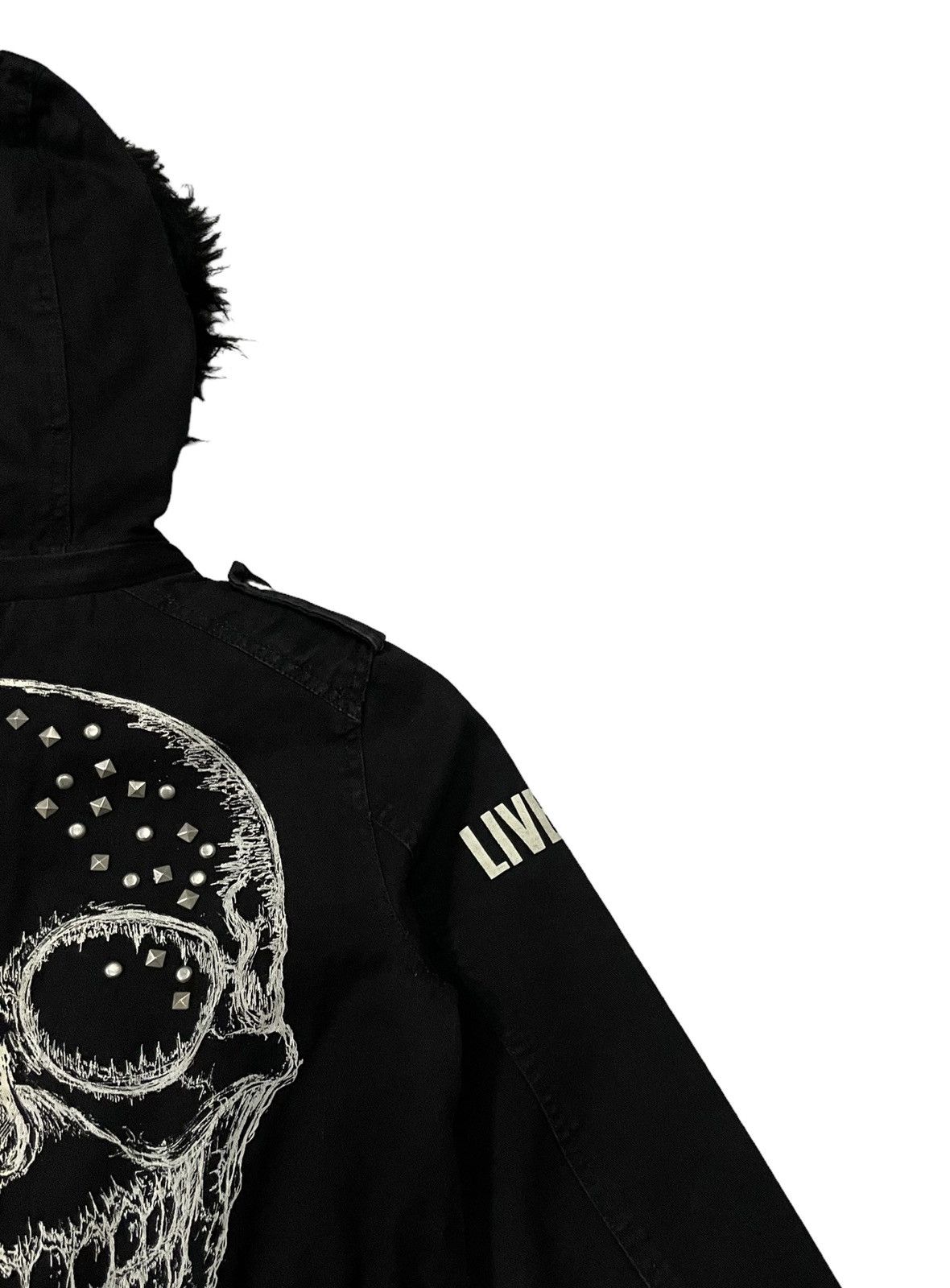 Le Grande Bleu (L.G.B.) Vintage Glad News Seditionaries Punk Skull Fishtail Parka Size US XS / EU 42 / 0 - 13 Thumbnail