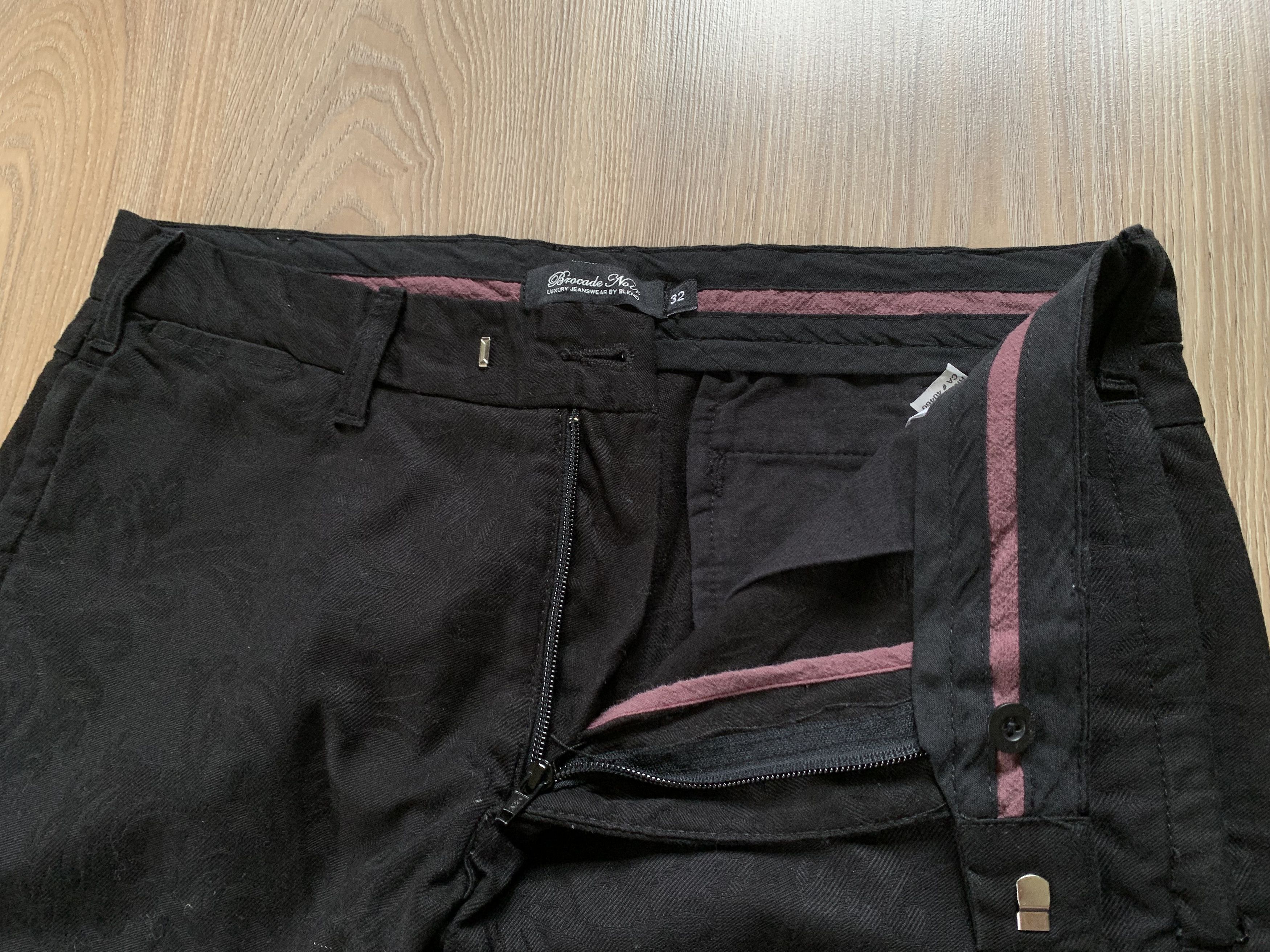 Other Blend Black Pattern Cotton Pants Size US 32 / EU 48 - 5 Thumbnail