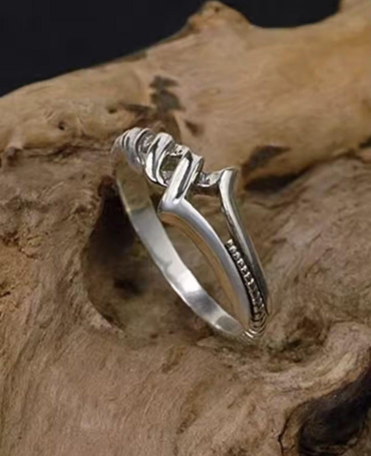 Jewelry × Vintage Spear Of Longinus Round Open Ring Size ONE SIZE - 6 Thumbnail