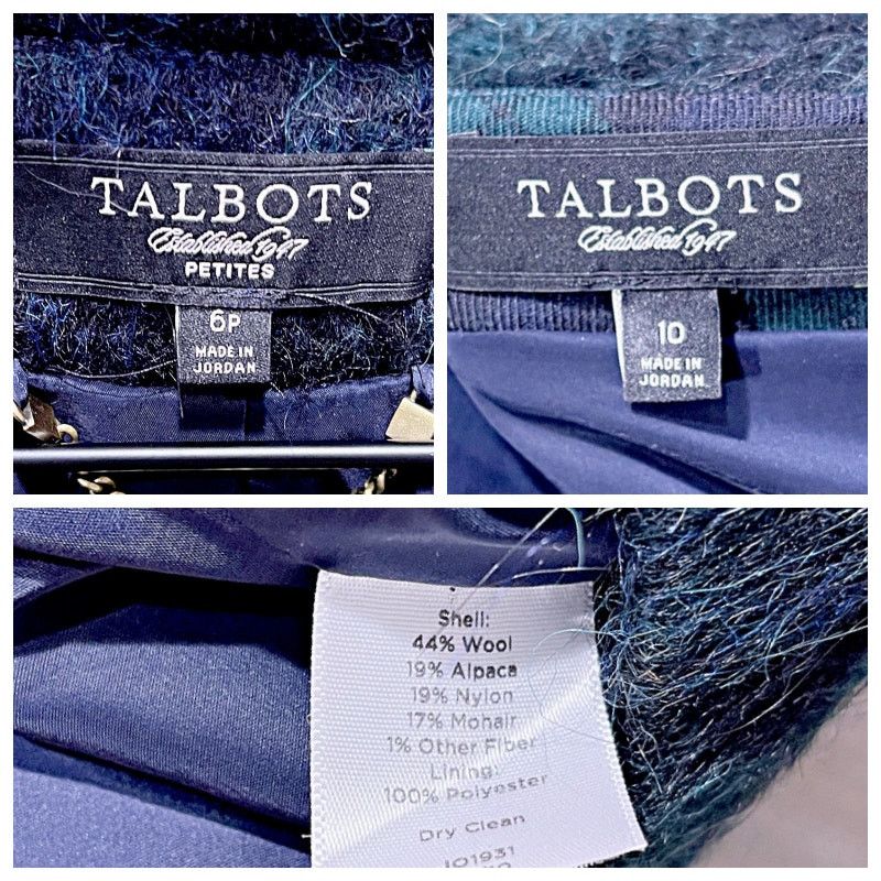 Vintage Talbots Wool Alpaca Mohair Fur Skirt Suit Womens 6P 10 Size M / US 6-8 / IT 42-44 - 7 Thumbnail