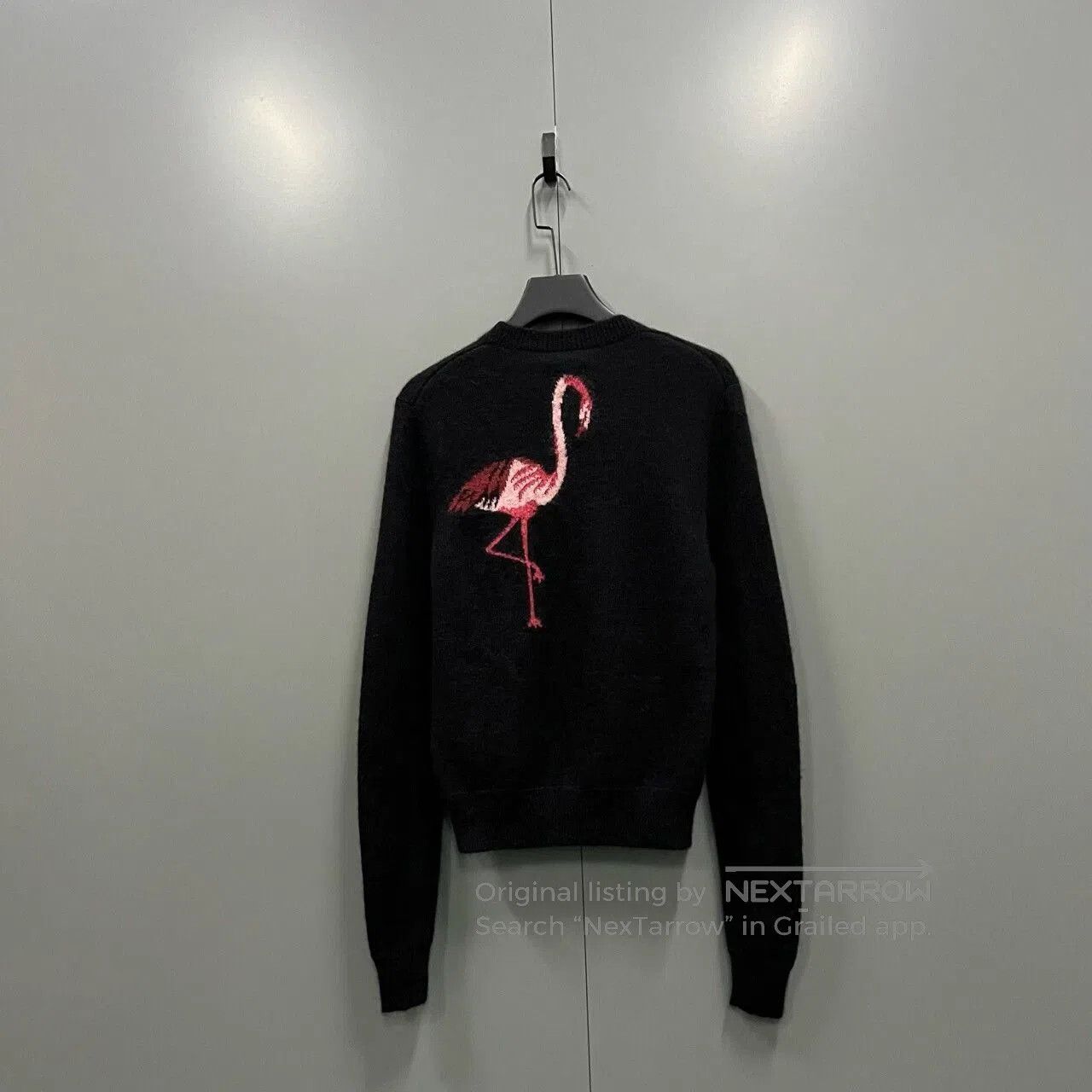 Saint Laurent Paris black flamingo print sweater by saint laurent. Size XS / US 0-2 / IT 36-38 - 1 Thumbnail