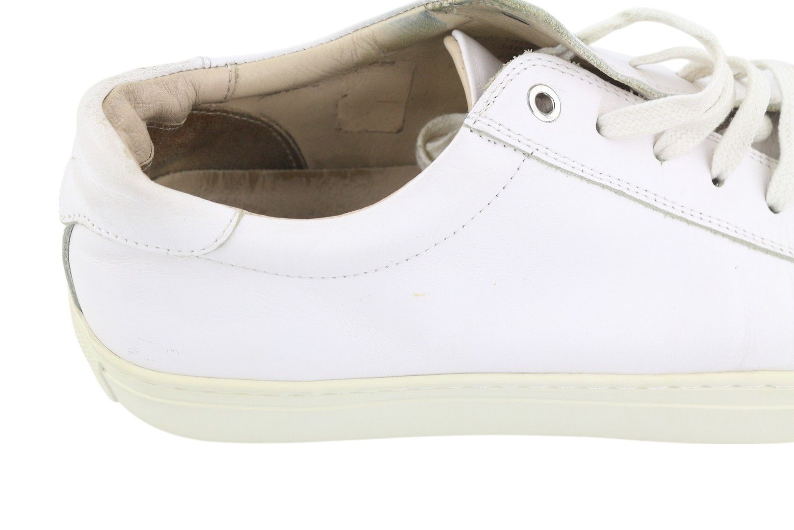 Suitsupply FW1404 EU42 White Leather Almond Toe Sneakers 83574 Size US 9 / EU 42 - 14 Thumbnail