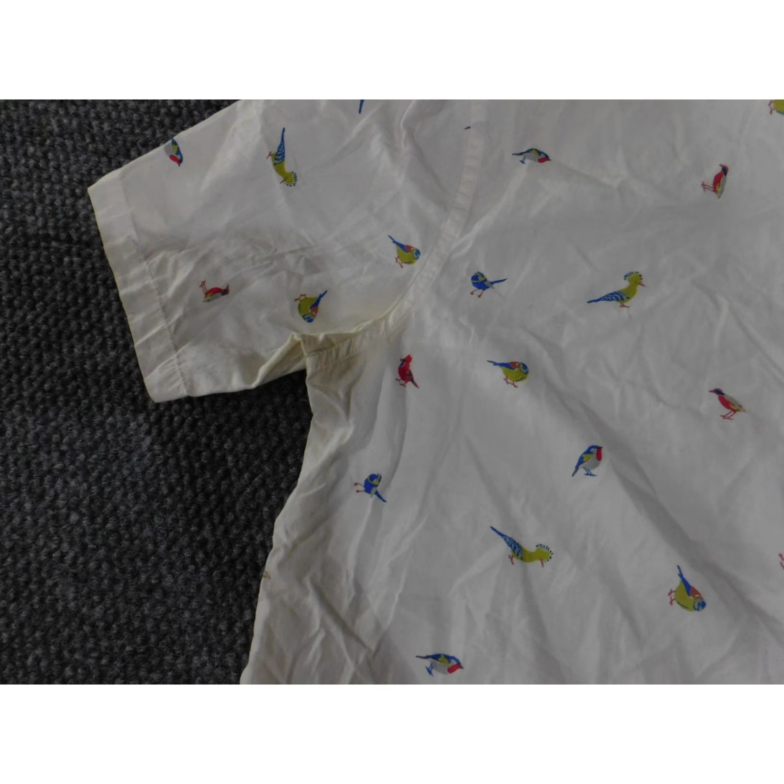 Vintage Stussy Shirt Mens Medium White Parrot Bird Print Button Up Short Sleeve Casual Size US M / EU 48-50 / 2 - 7 Thumbnail