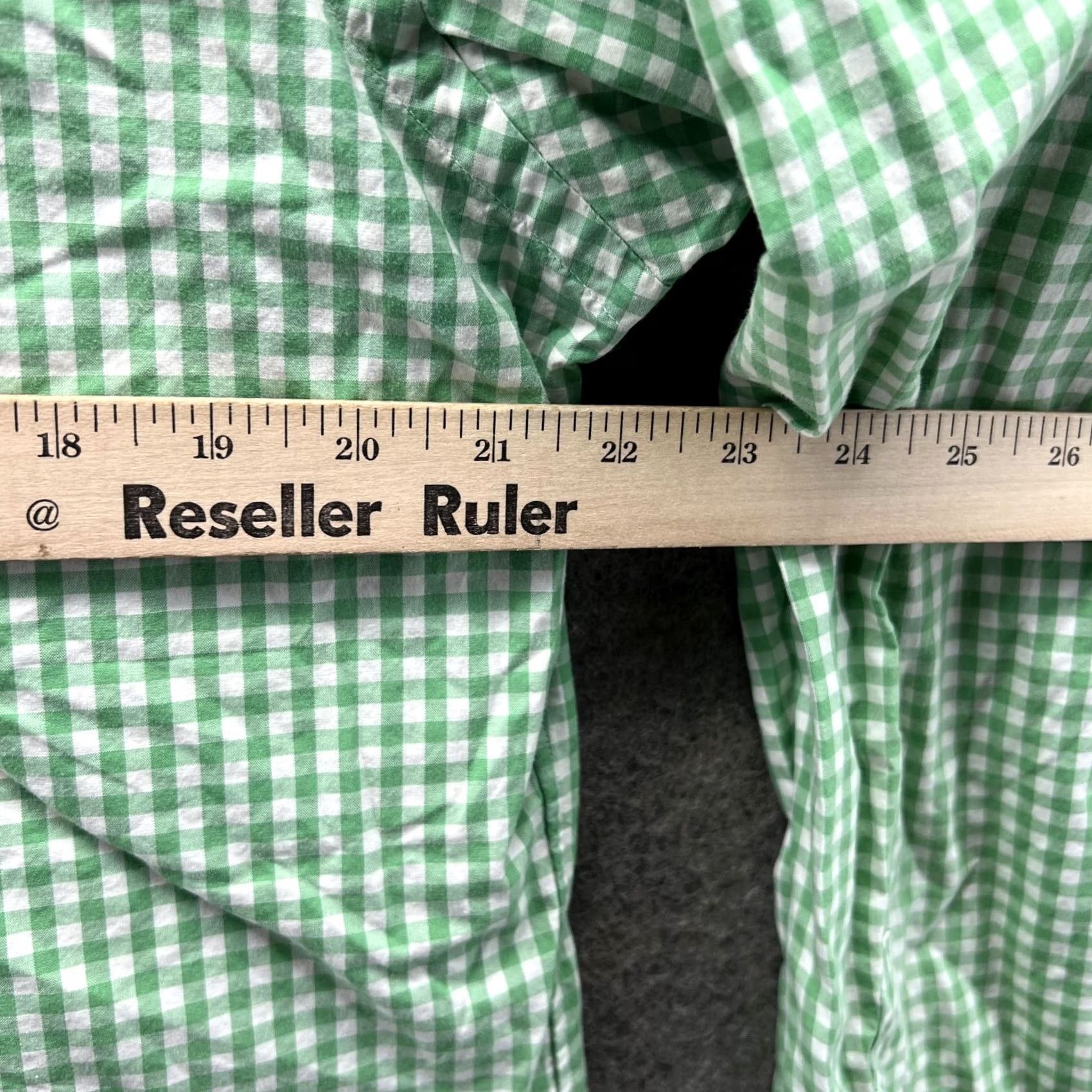 Ralph Lauren VINTAGE Ralph Lauren Shirt Men Large Adult Green White Gingham Button-Down Pony Shirt Boys? Size US L / EU 52-54 / 3 - 7 Thumbnail