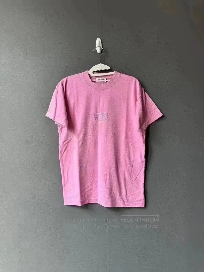 Balenciaga Balenciaga Pink Crystal Short Sleeve Top. Size US XS / EU 42 / 0 - 1 Thumbnail