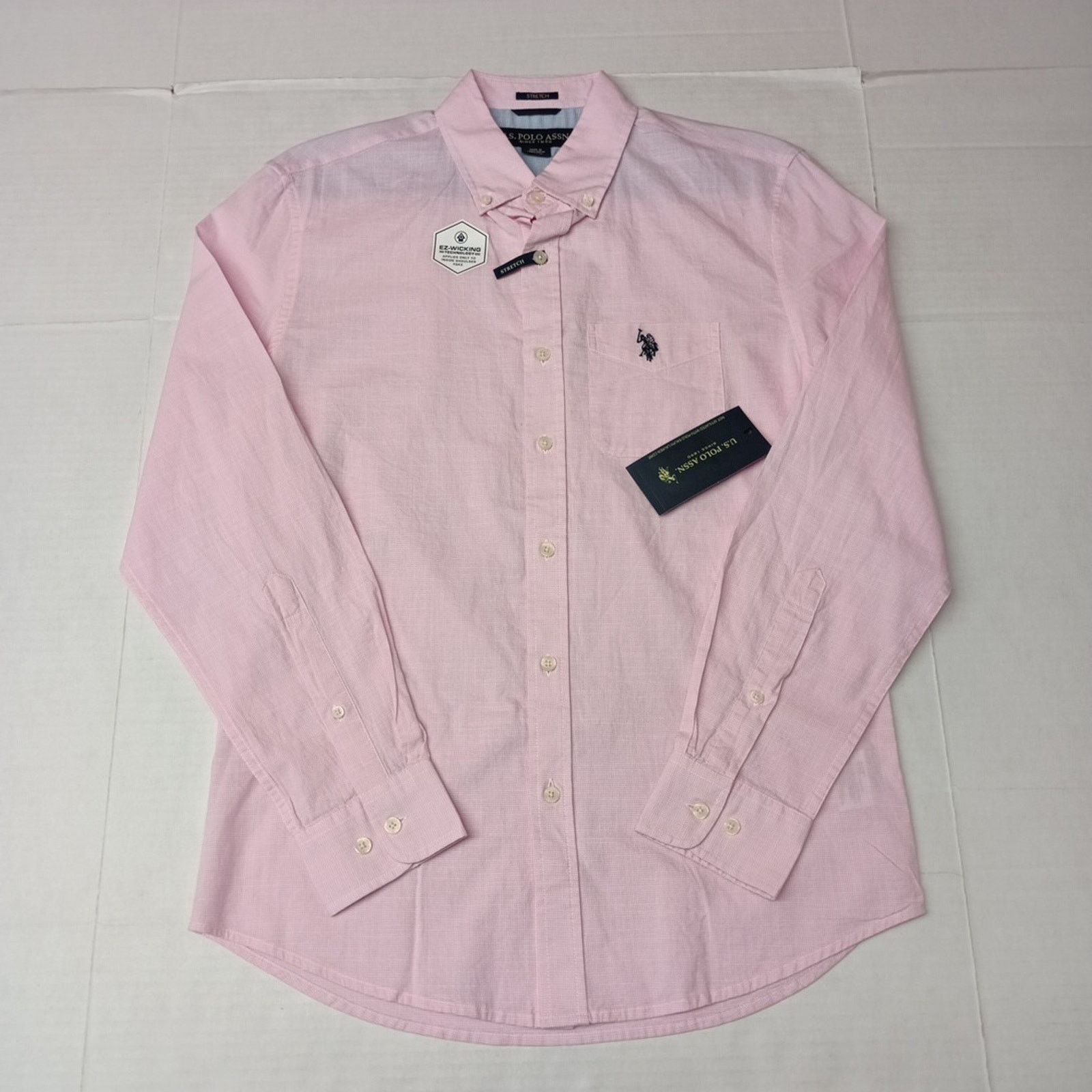 U.S. Polo Assn. U.S. Polo Assn. Button Down Woven Shirt Men's S Pink Checker Size US S / EU 44-46 / 1 - 1 Thumbnail