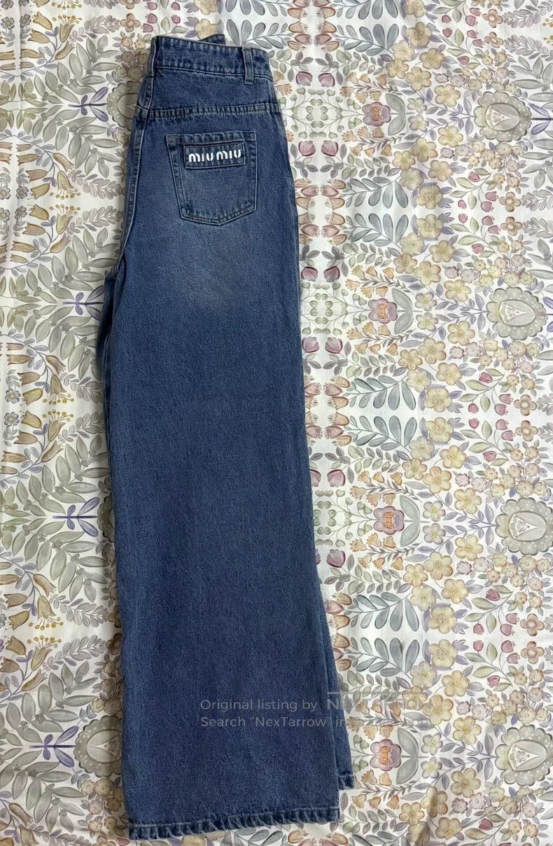 Miu Miu Miu Miu Size M Wide-leg jeans Size 26" / US 2 / IT 38 - 2 Thumbnail