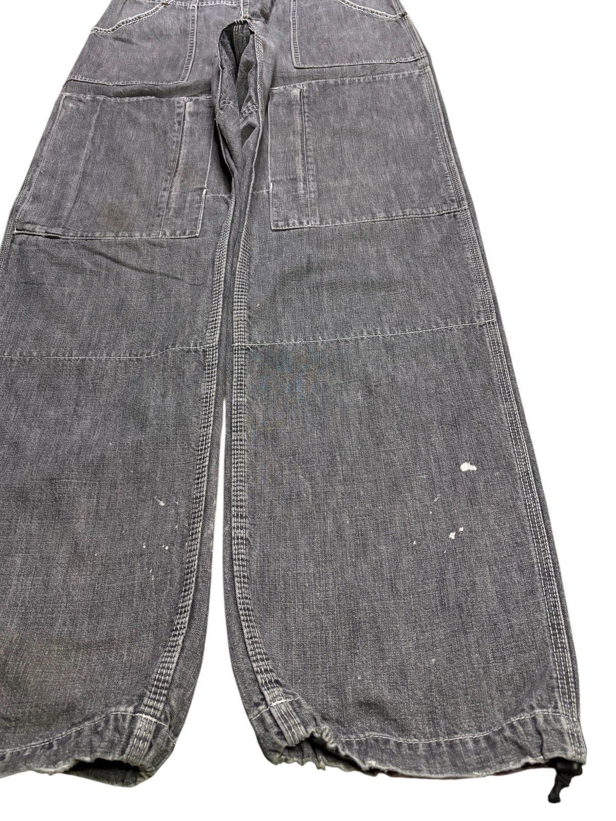 Japanese Brand × Rocawear Vintage Japanese Brand Tactical Cargo Acid Mud Wash Jeans Size US 29 - 7 Thumbnail