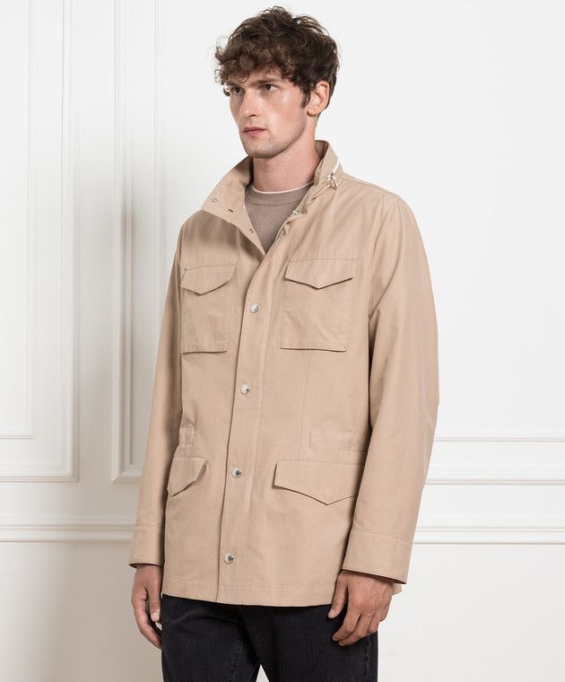 Brunello Cucinelli o1w1db10125 Jacket in Beige Size US L / EU 52-54 / 3 - 5 Thumbnail