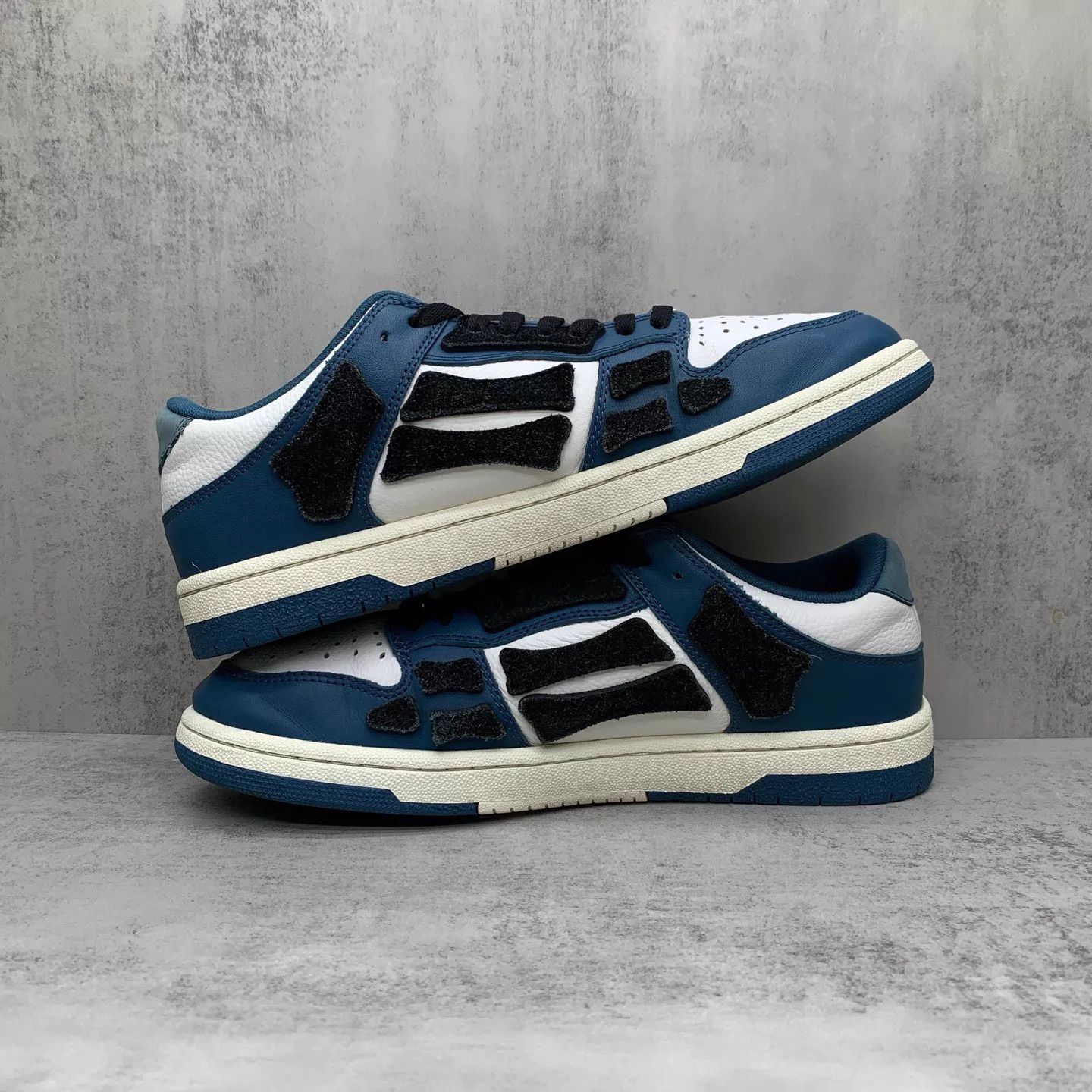 Amiri Amiri Blue White Bone Low Top Sneaker 42 98 New Size US 9 / EU 42 - 3 Thumbnail