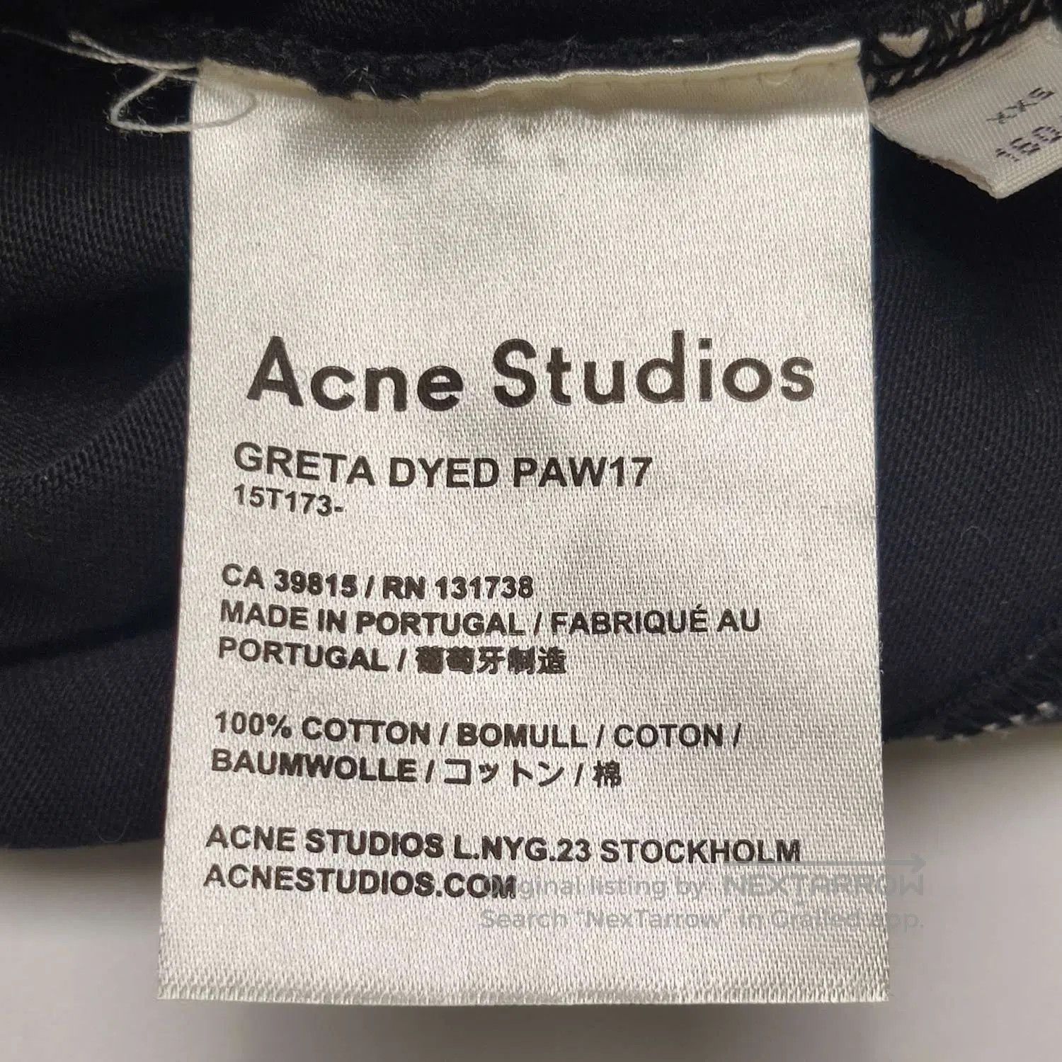 Louis Vuitton Acne Studios XXS Cotton Letter Logo Long. Size US XXS / EU 40 - 9 Thumbnail