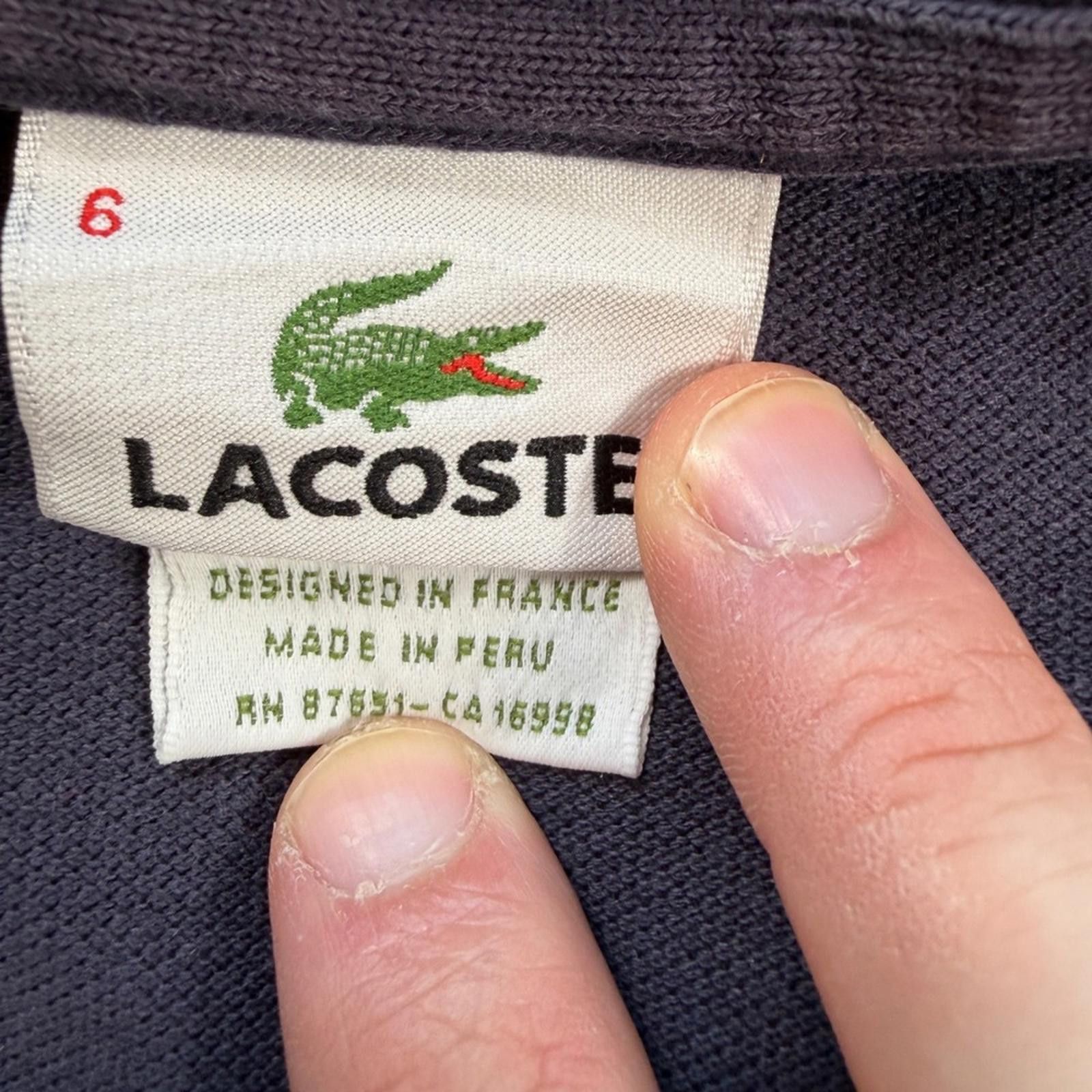Lacoste Lacoste Mens Navy Blue Pique Cotton Polo Shirt 6 XL Size US XL / EU 56 / 4 - 4 Thumbnail