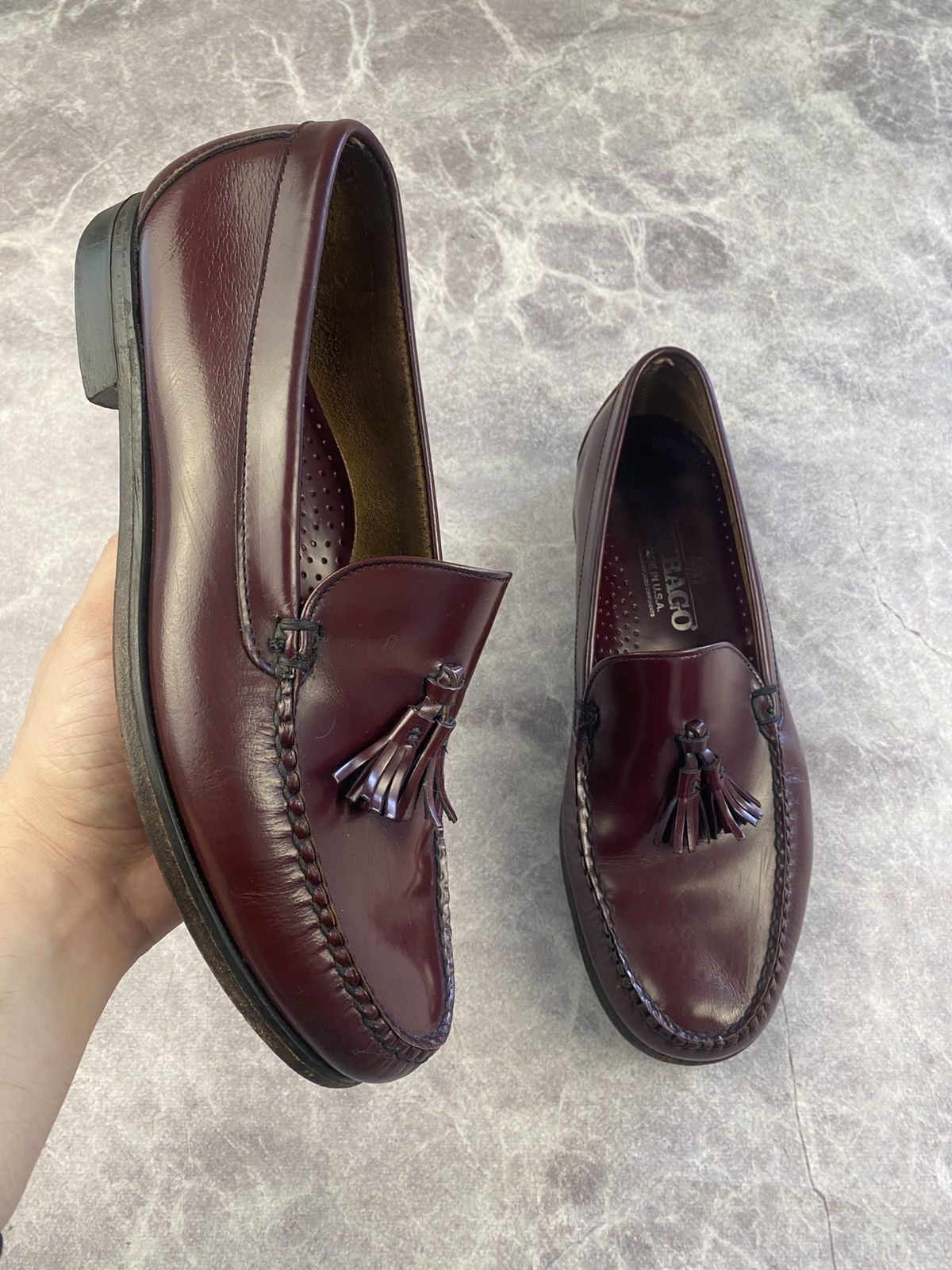 Sebago Burgundy Leather Loafers Size: 11/45/29 cm