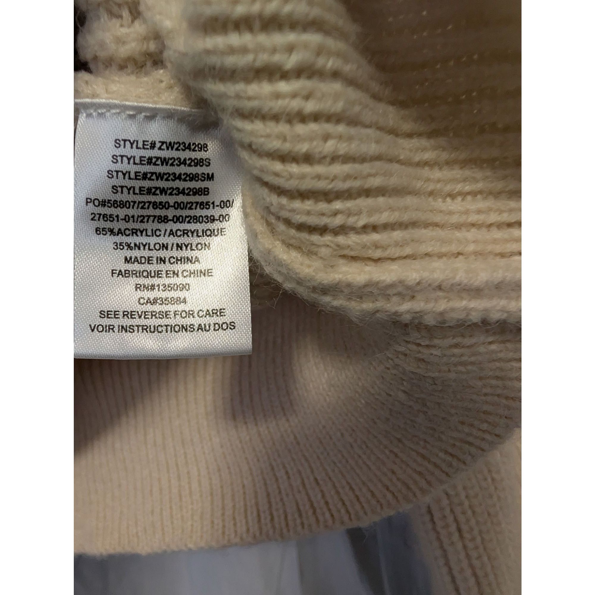 Z Supply Z Supply Womens S Stone Tan Aztec North Fringe Mock Neck Kni Size S / US 4 / IT 40 - 3 Thumbnail